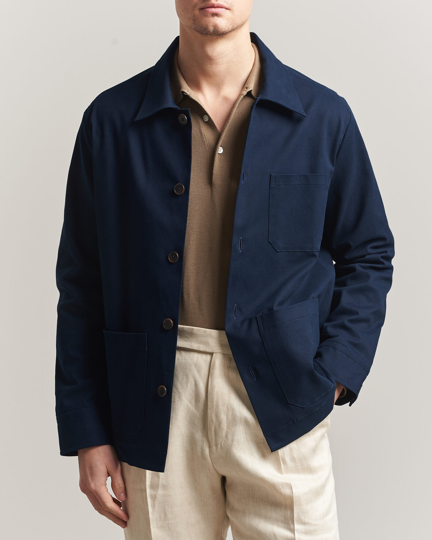 Uomini | Giacche | Grigio | Cotton Chore Jacket Navy