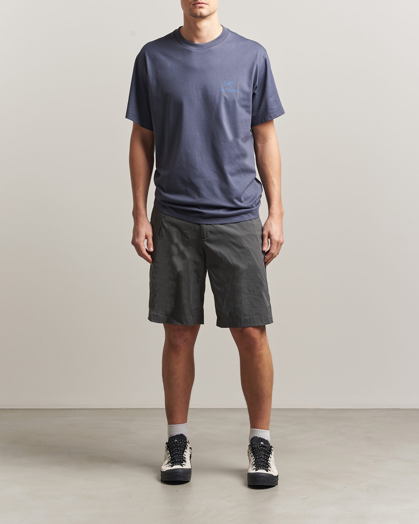 Uomini | T-shirt | Arc'teryx | Kragg Cotton Bird Word T-Shirt Dark Stratus