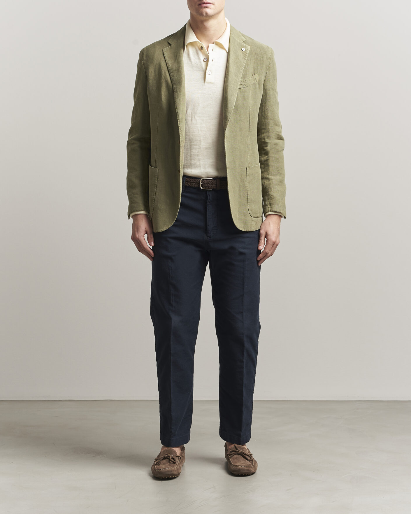 Uomini | Blazers | L.B.M. 1911 | Jack Regular Fit Linen Blazer Olive