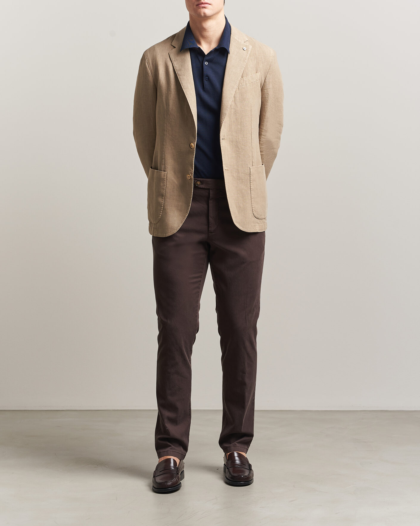 Uomini | Blazers | L.B.M. 1911 | Jack Regular Fit Linen Blazer Taupe