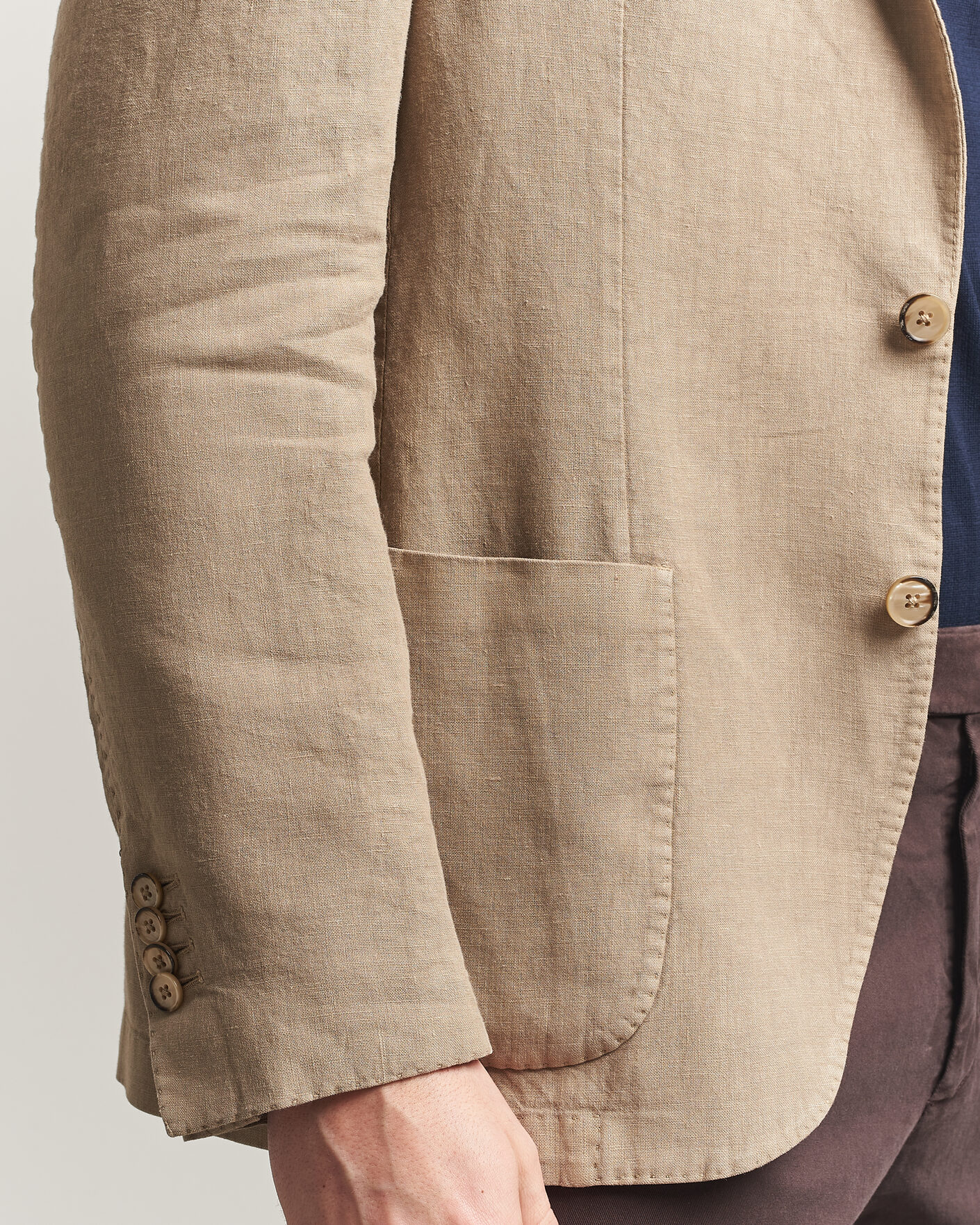 Uomini | Blazers | L.B.M. 1911 | Jack Regular Fit Linen Blazer Taupe