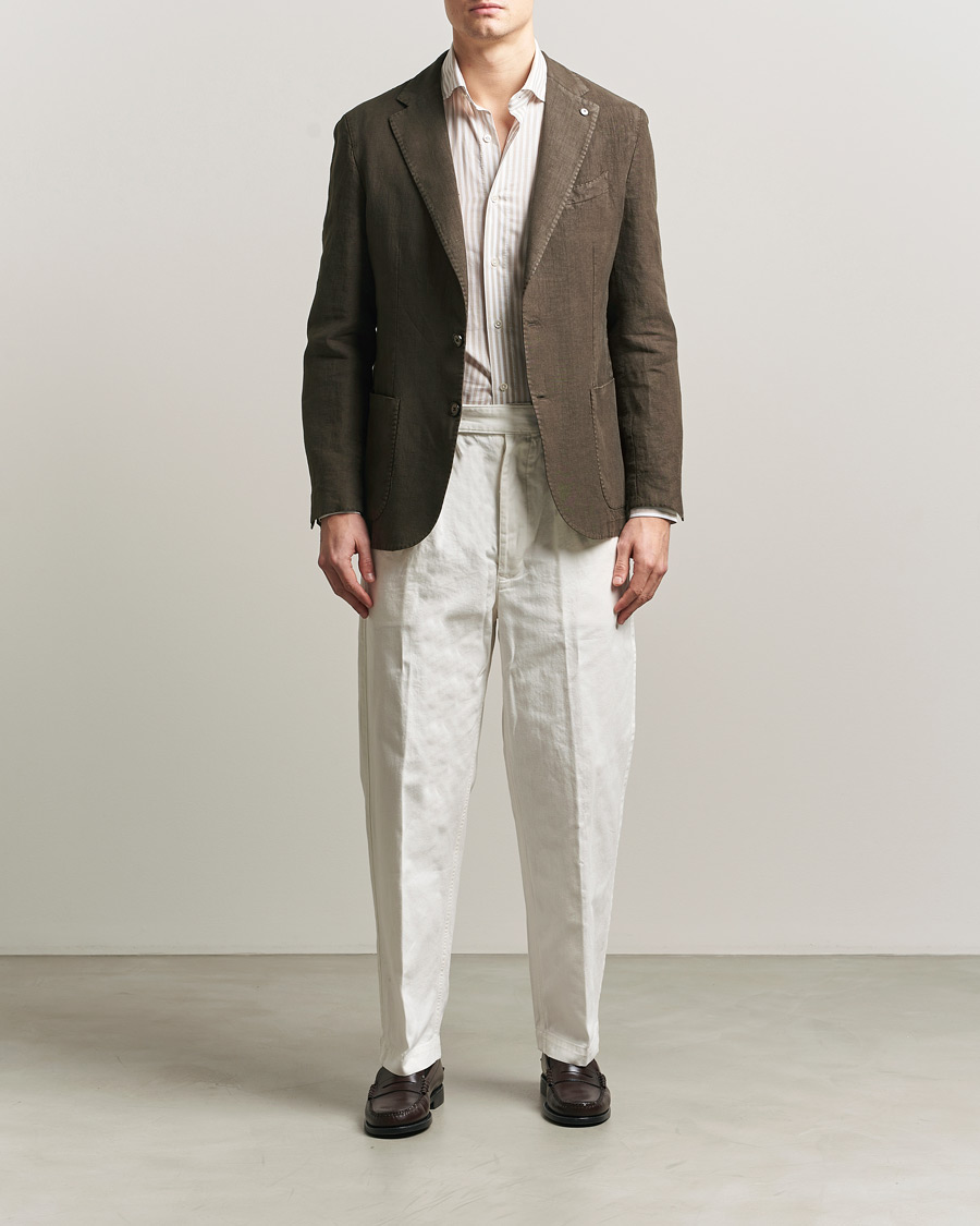 Uomini | Blazers | L.B.M. 1911 | Jack Regular Fit Linen Blazer Brown