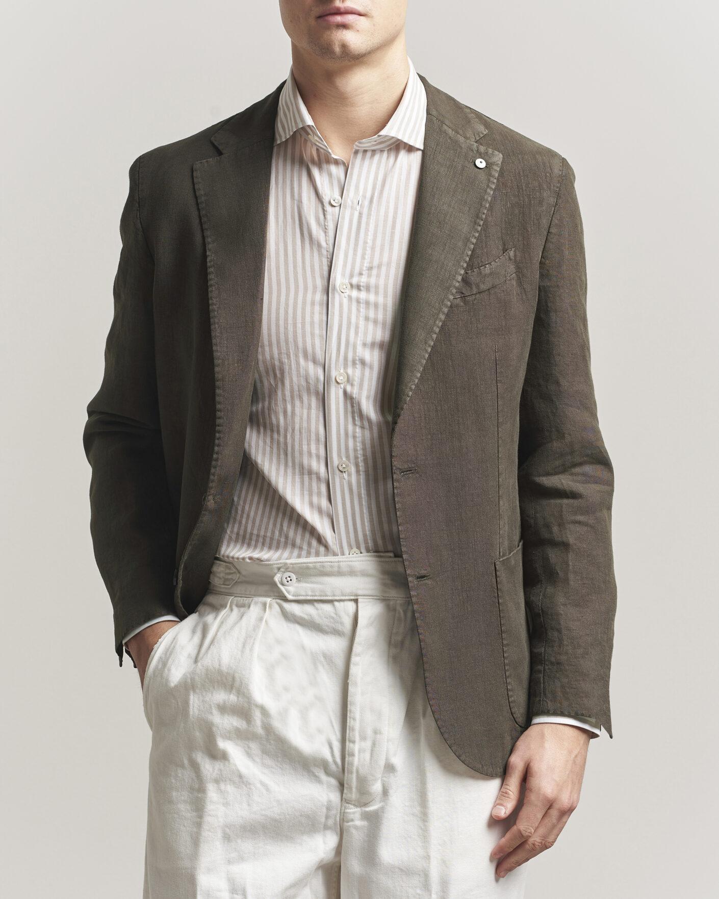 Uomini | Blazers | L.B.M. 1911 | Jack Regular Fit Linen Blazer Brown