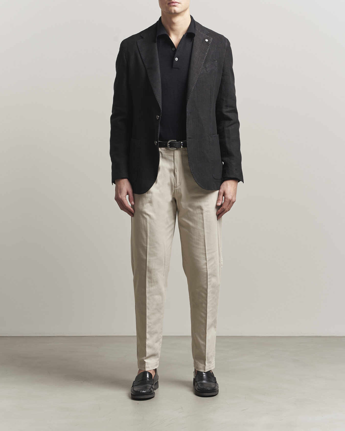 Uomini | Blazers | L.B.M. 1911 | Jack Regular Fit Linen Blazer Black