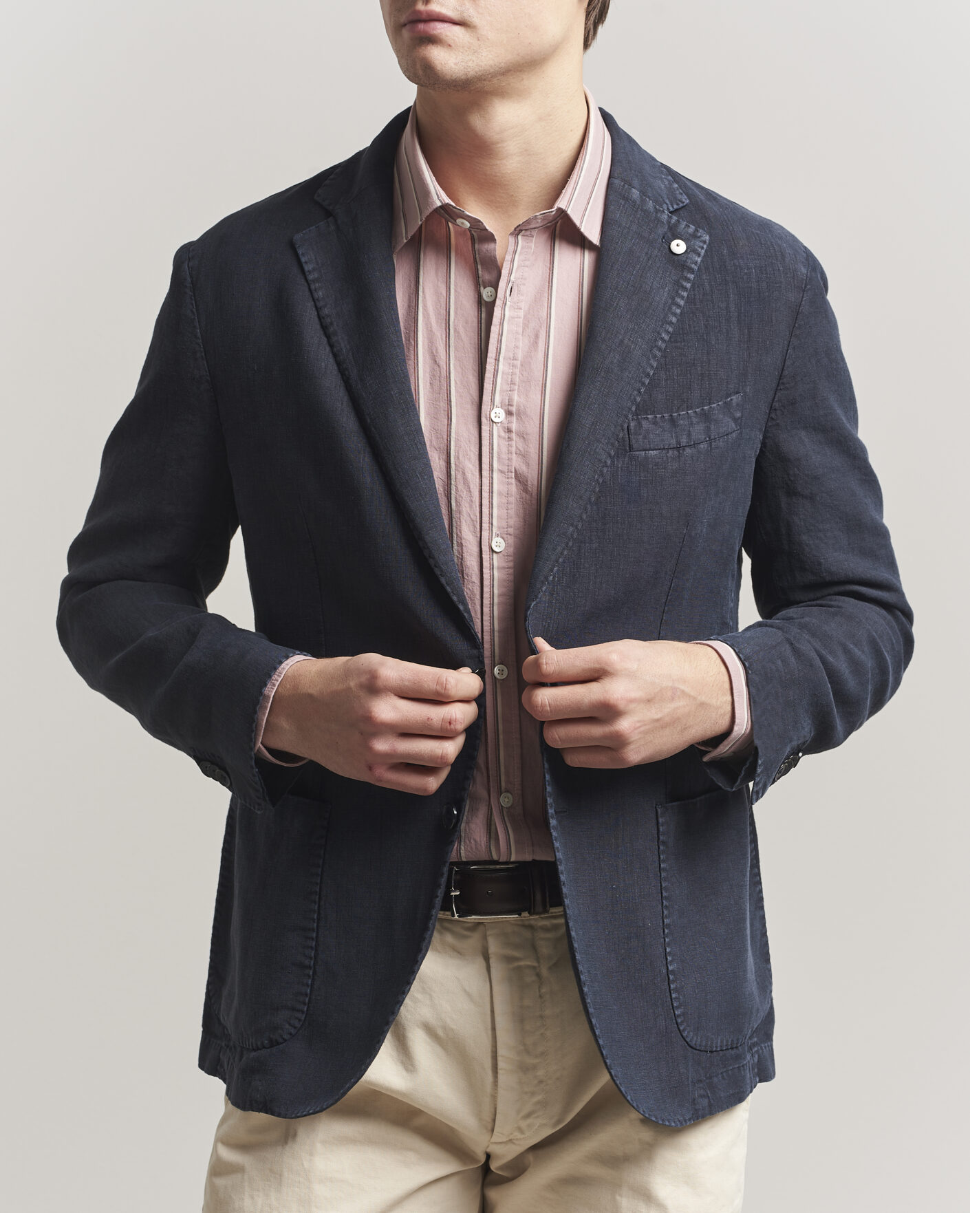 Uomini | Blazers | L.B.M. 1911 | Jack Regular Fit Linen Blazer Navy
