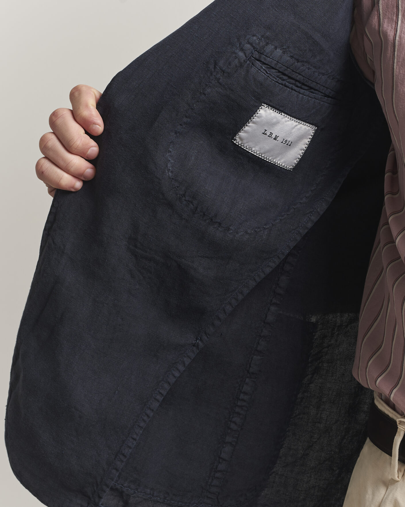 Uomini | Blazers | L.B.M. 1911 | Jack Regular Fit Linen Blazer Navy