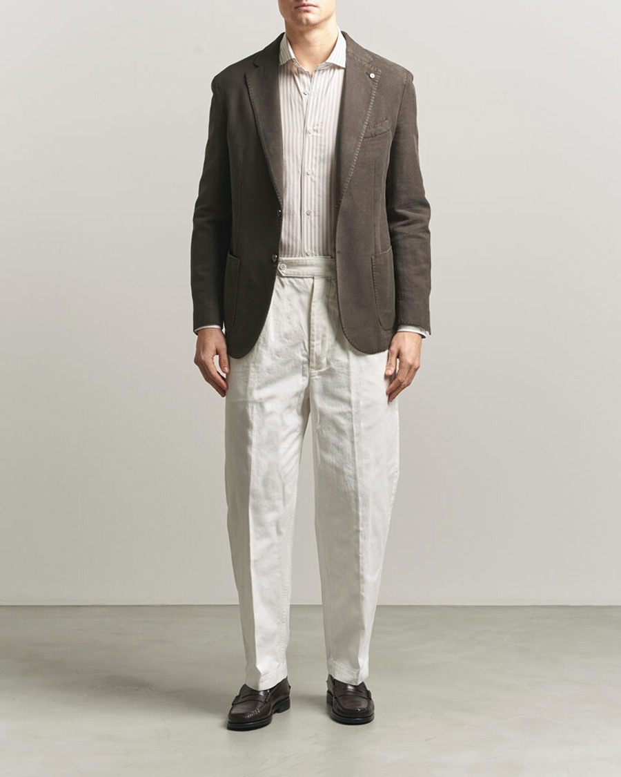 Uomini | Blazers | L.B.M. 1911 | Jack Regular Fit Structured Cotton Blazer Brown