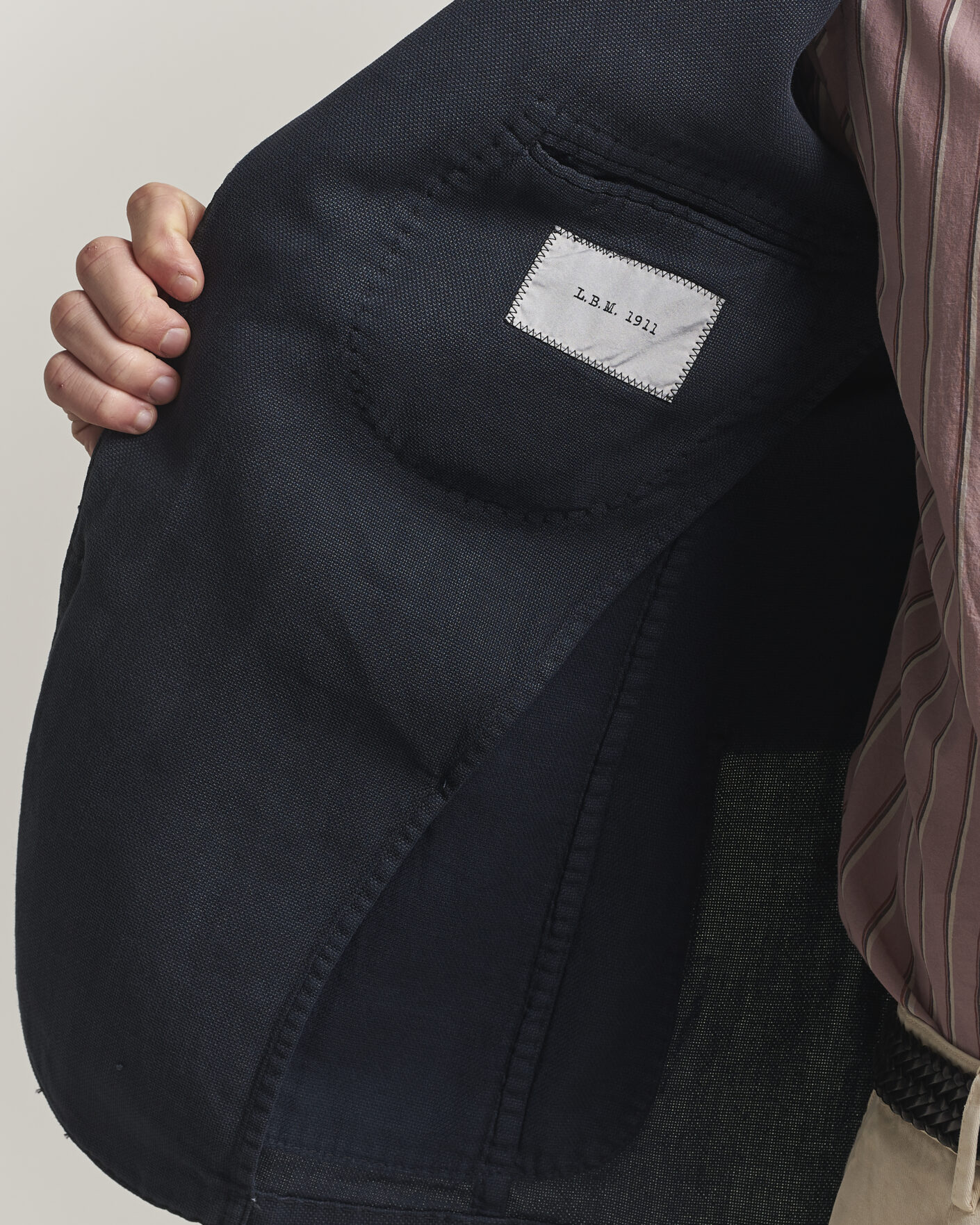 Uomini | Blazers | L.B.M. 1911 | Jack Regular Fit Structured Cotton Blazer Navy