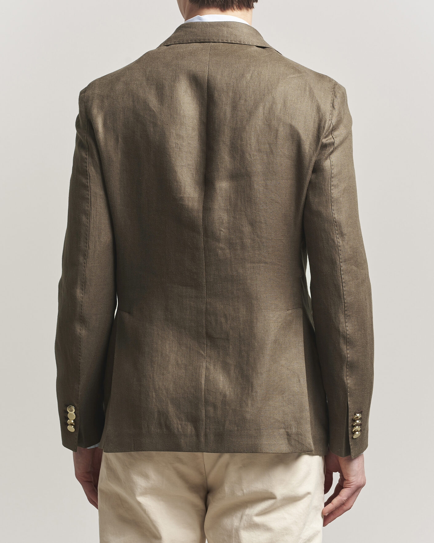 Uomini | Blazers | L.B.M. 1911 | Tom Regular DB Linen Blazer Olive