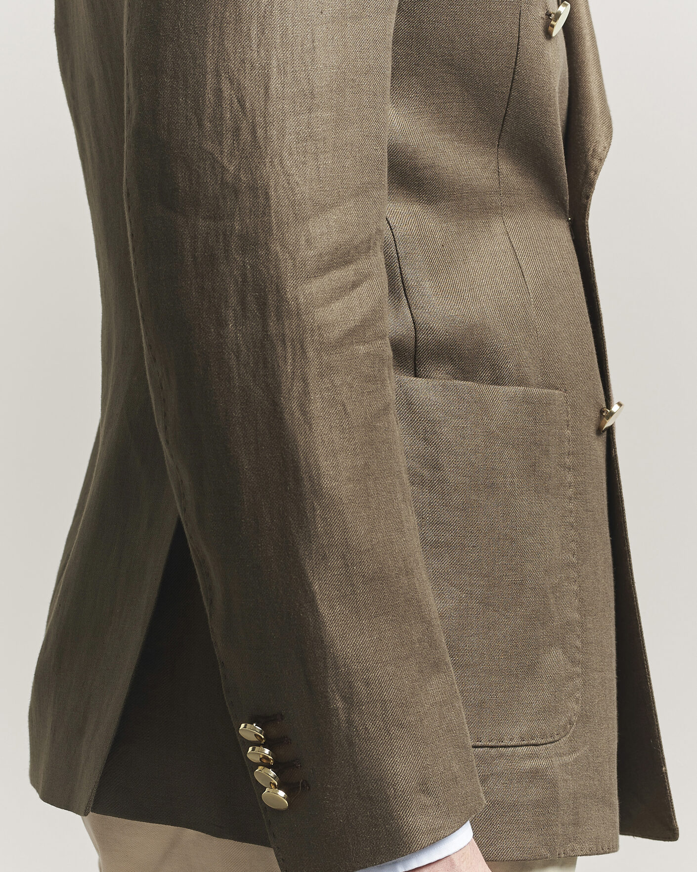 Uomini | Blazers | L.B.M. 1911 | Tom Regular DB Linen Blazer Olive