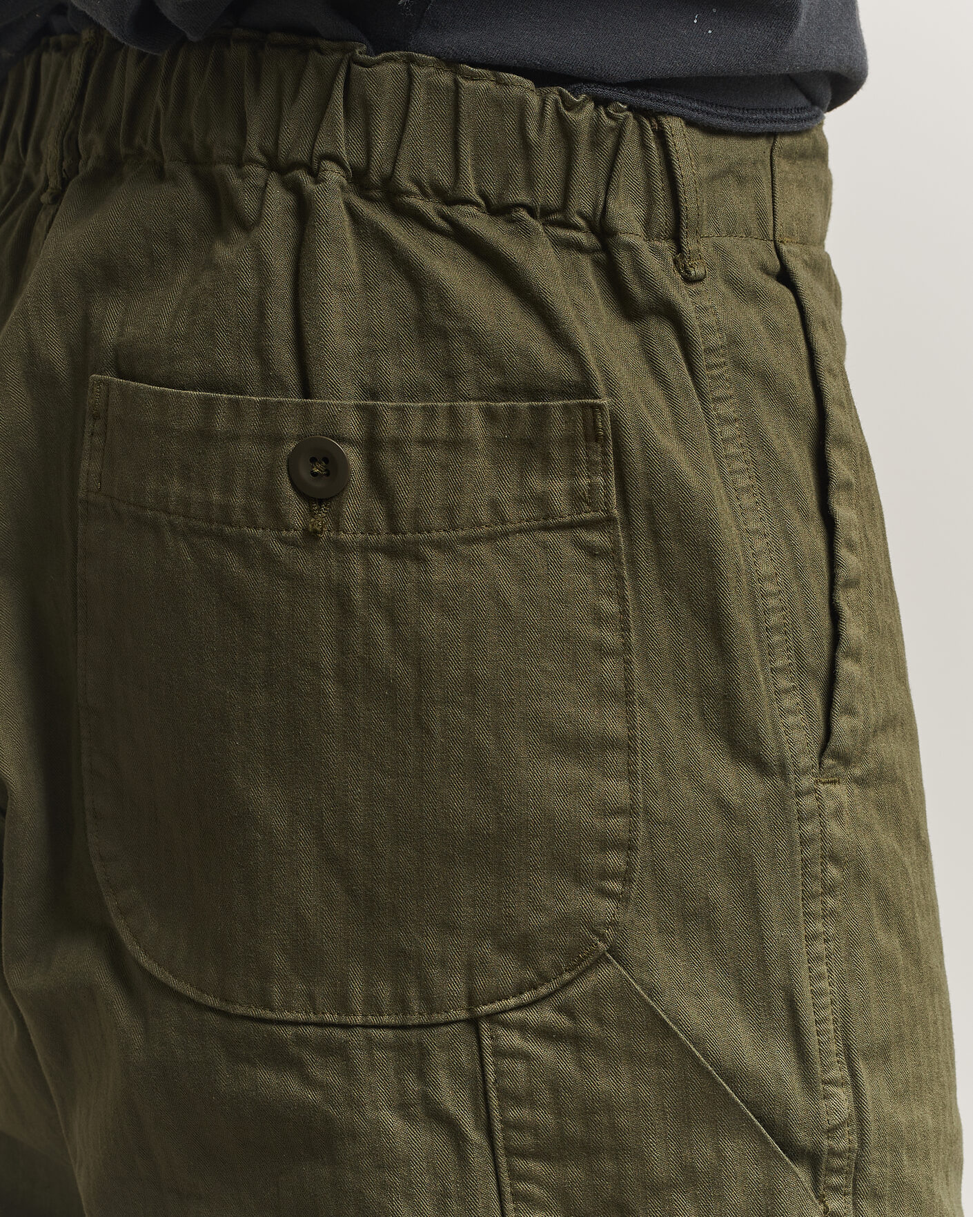 Uomini | Pantaloni | orSlow | Wide Fit French Work Pants Army Green
