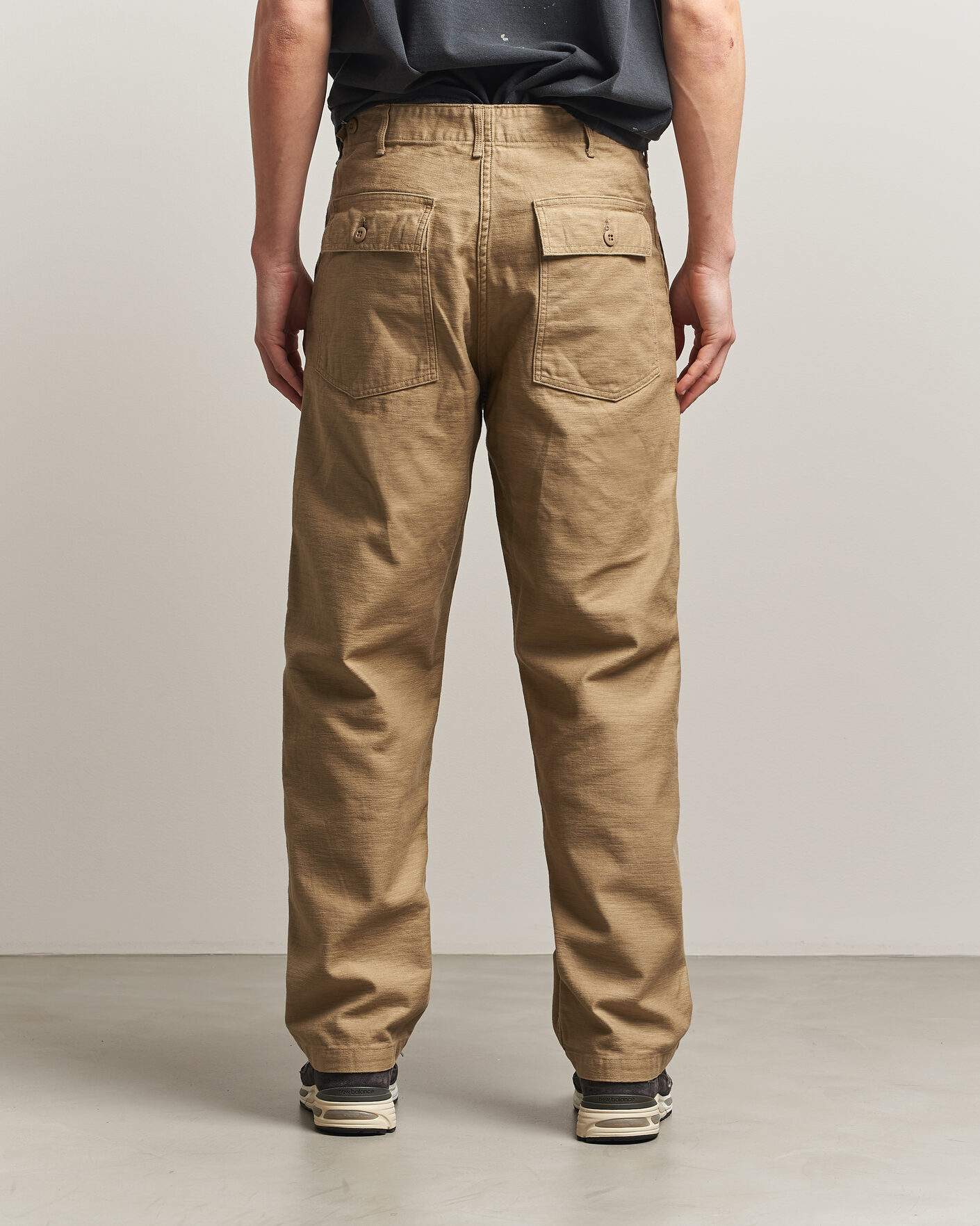 Uomini | Pantaloni | orSlow | Regular Fit Original Sateen Fatigue Pants Sand Beige