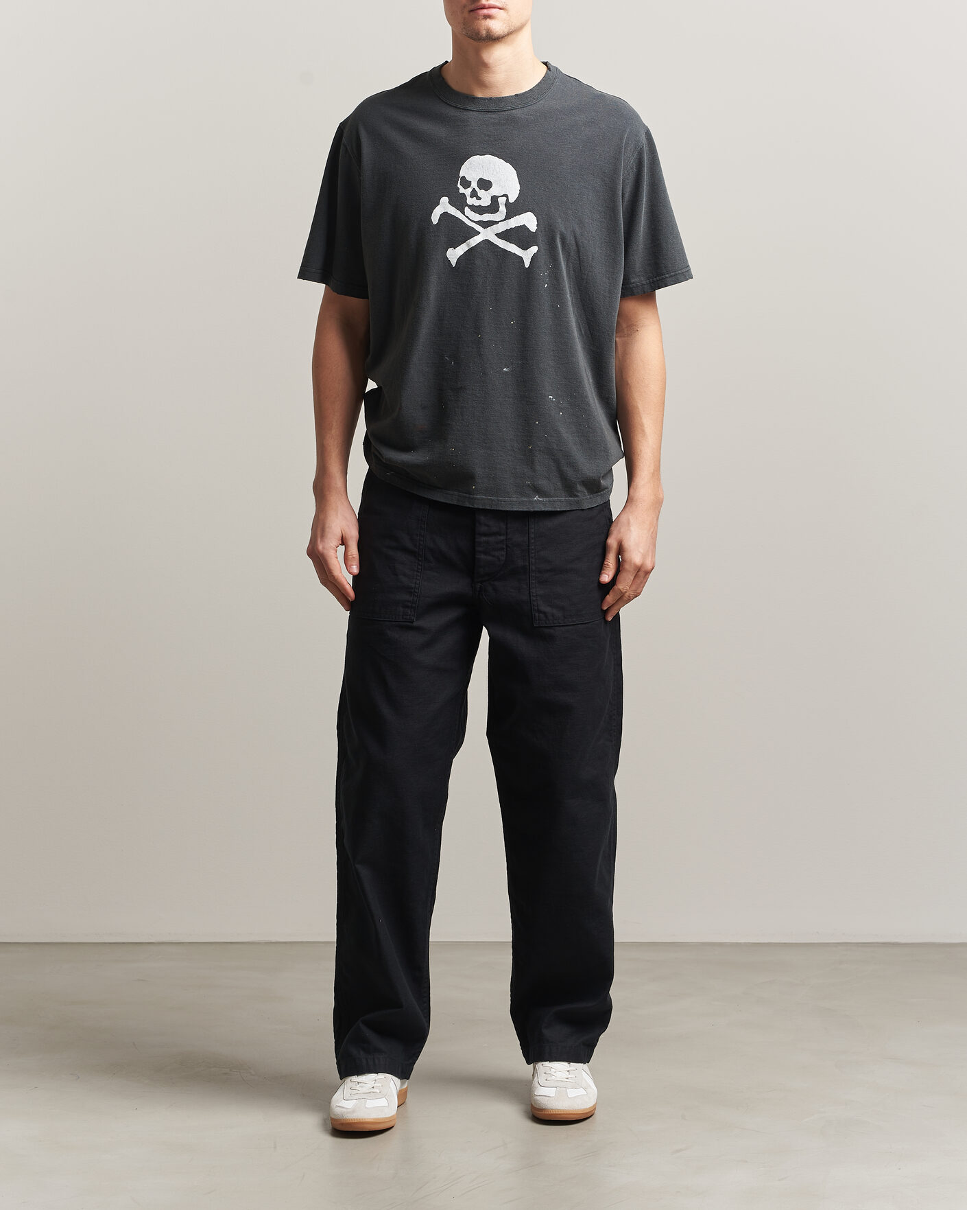 Uomini | Pantaloni | orSlow | Regular Fit Original Sateen Fatigue Pants Black