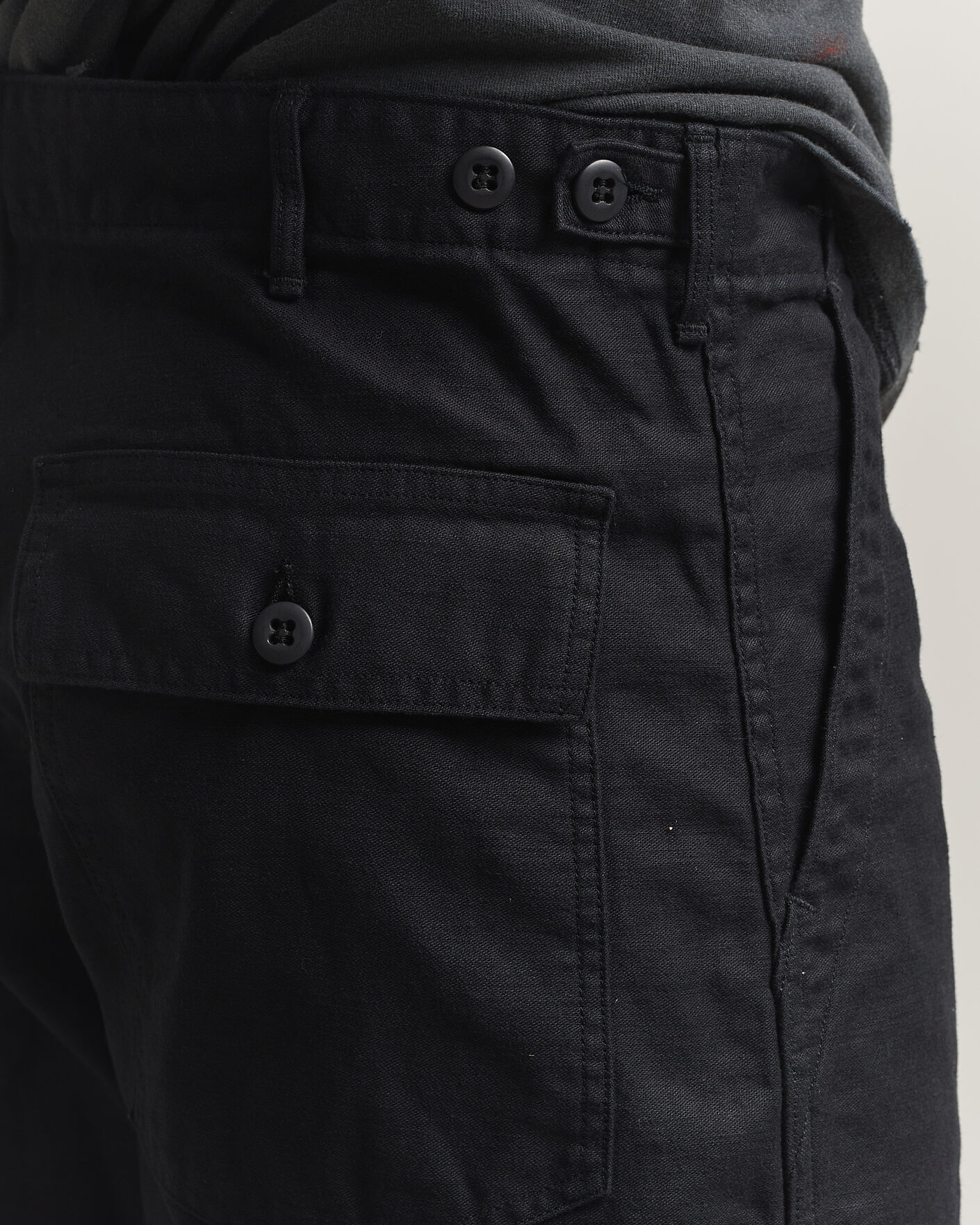 Uomini | Pantaloni | orSlow | Regular Fit Original Sateen Fatigue Pants Black