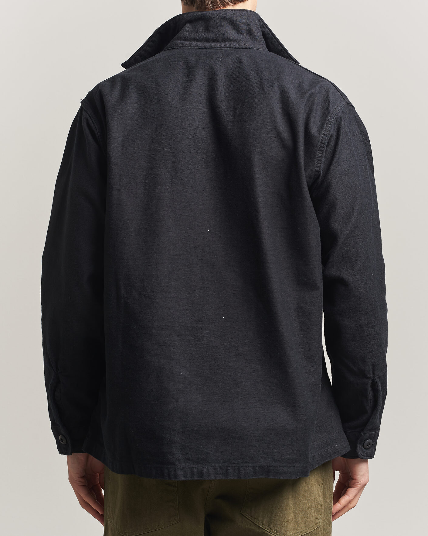 Uomini | Camicie | orSlow | Cotton Sateen US Army Overshirt Black