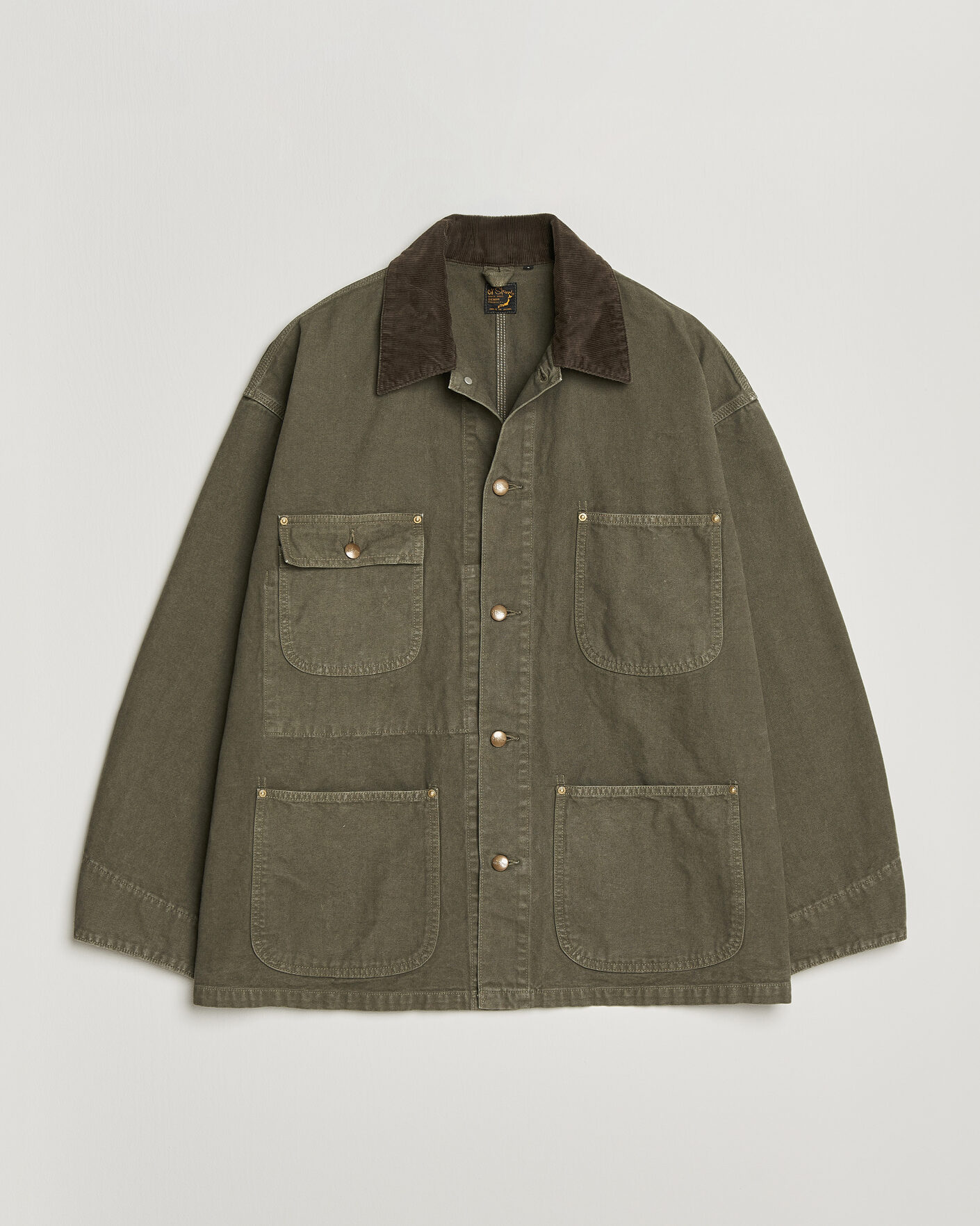 Uomini | Giacche | orSlow | Oxford Coverall Chore Jacket Army Green