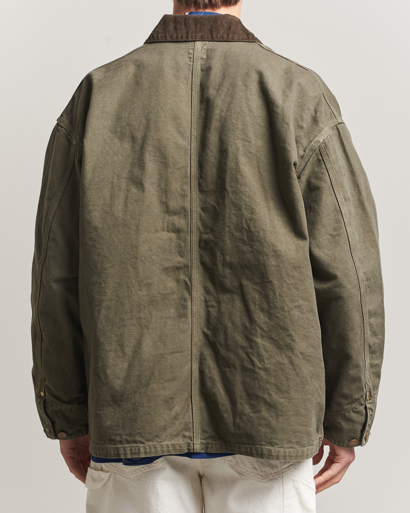 Uomini | Giacche | orSlow | Oxford Coverall Chore Jacket Army Green
