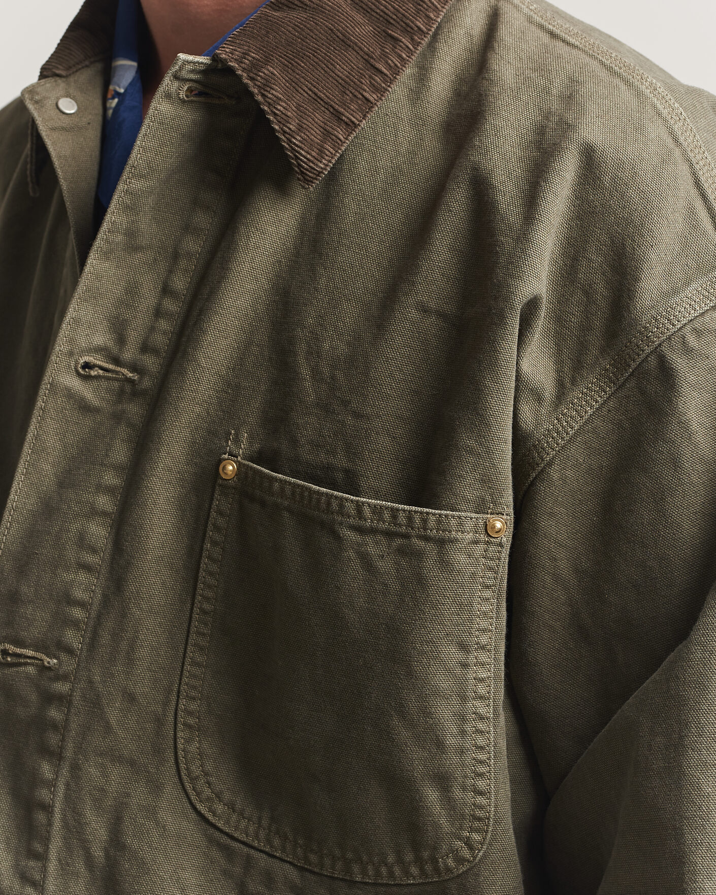 Uomini | Giacche | orSlow | Oxford Coverall Chore Jacket Army Green