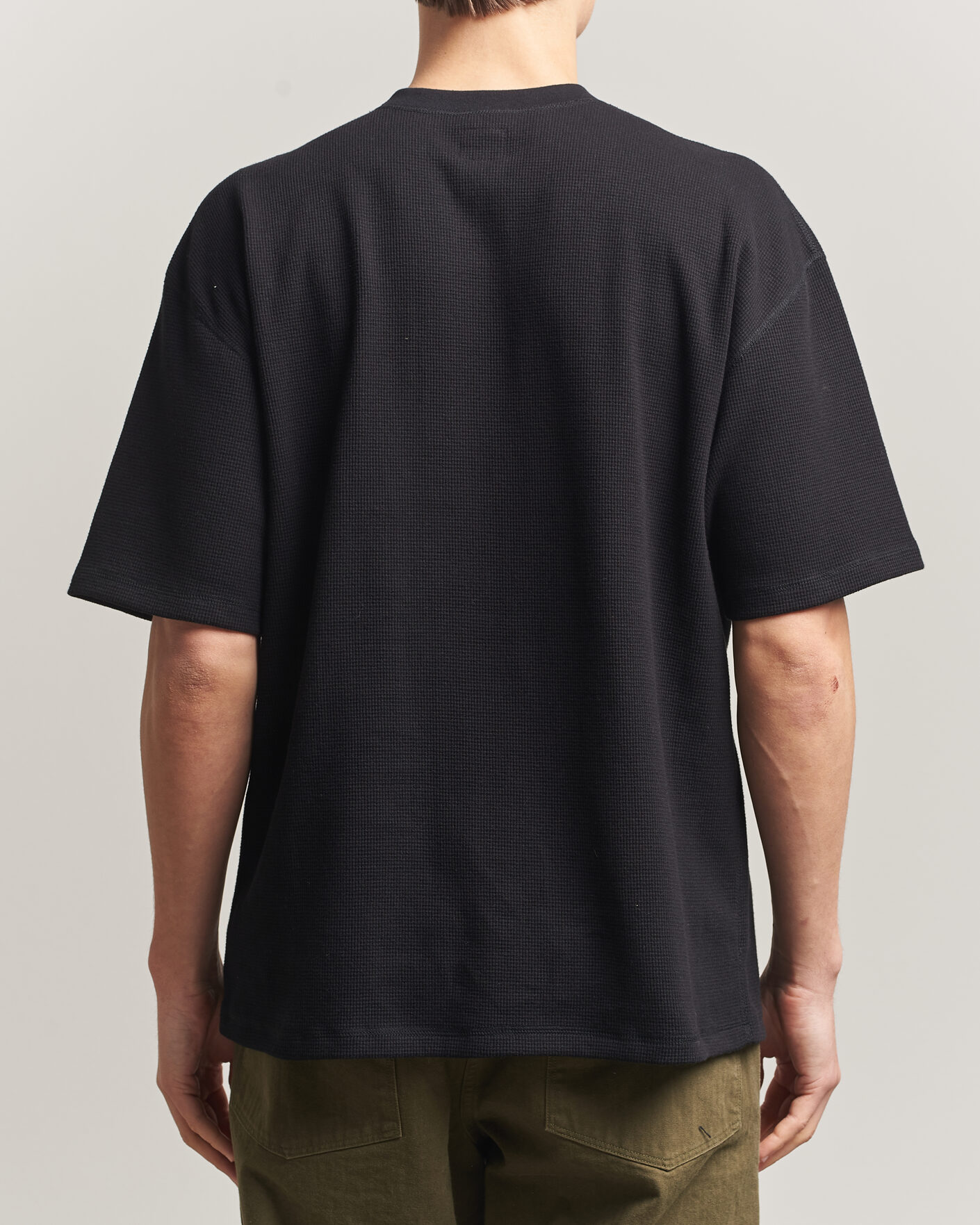 Uomini | T-shirt | orSlow | Waffle Cotton T-Shirt Black