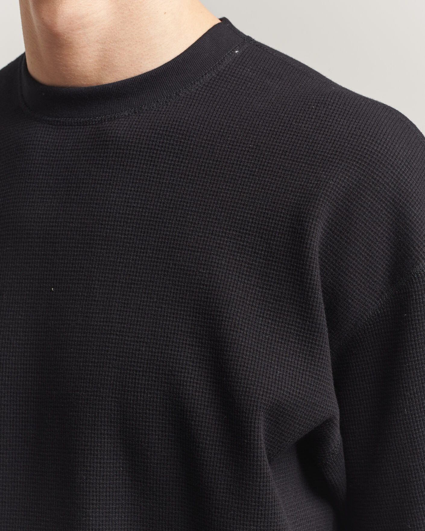 Uomini | T-shirt | orSlow | Waffle Cotton T-Shirt Black