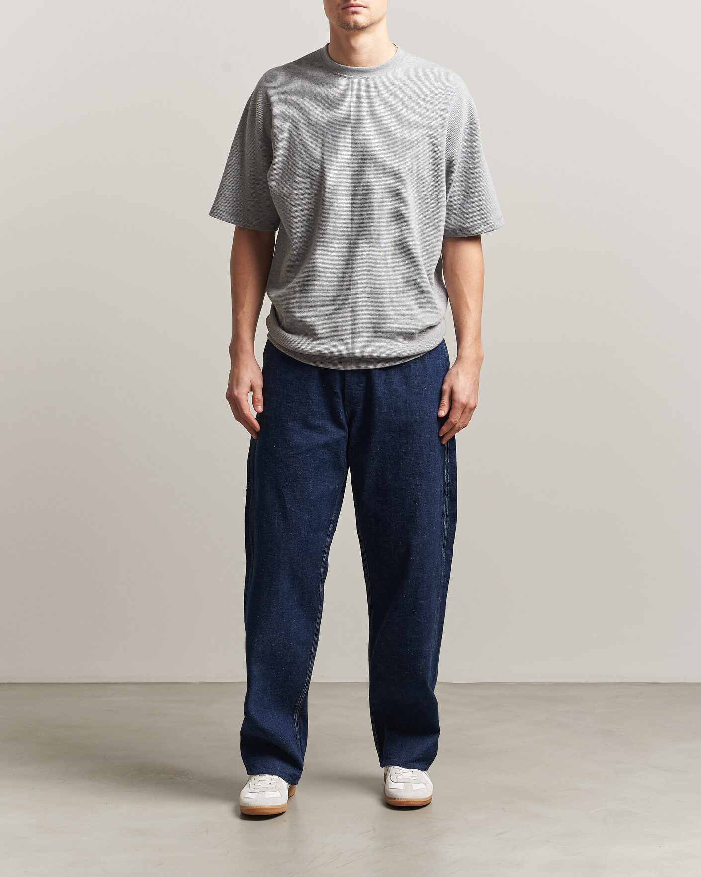 Uomini | T-shirt | orSlow | Waffle Cotton T-Shirt Heather Gray