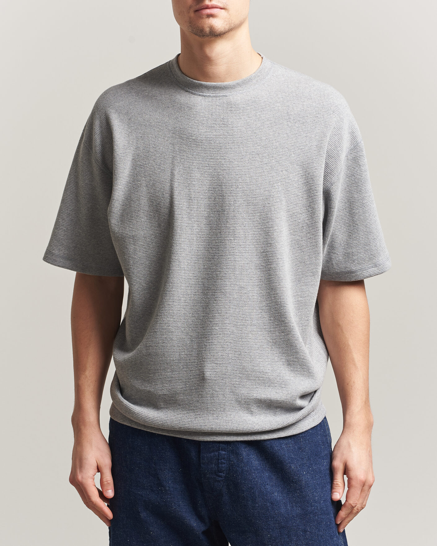 Uomini | T-shirt | orSlow | Waffle Cotton T-Shirt Heather Gray