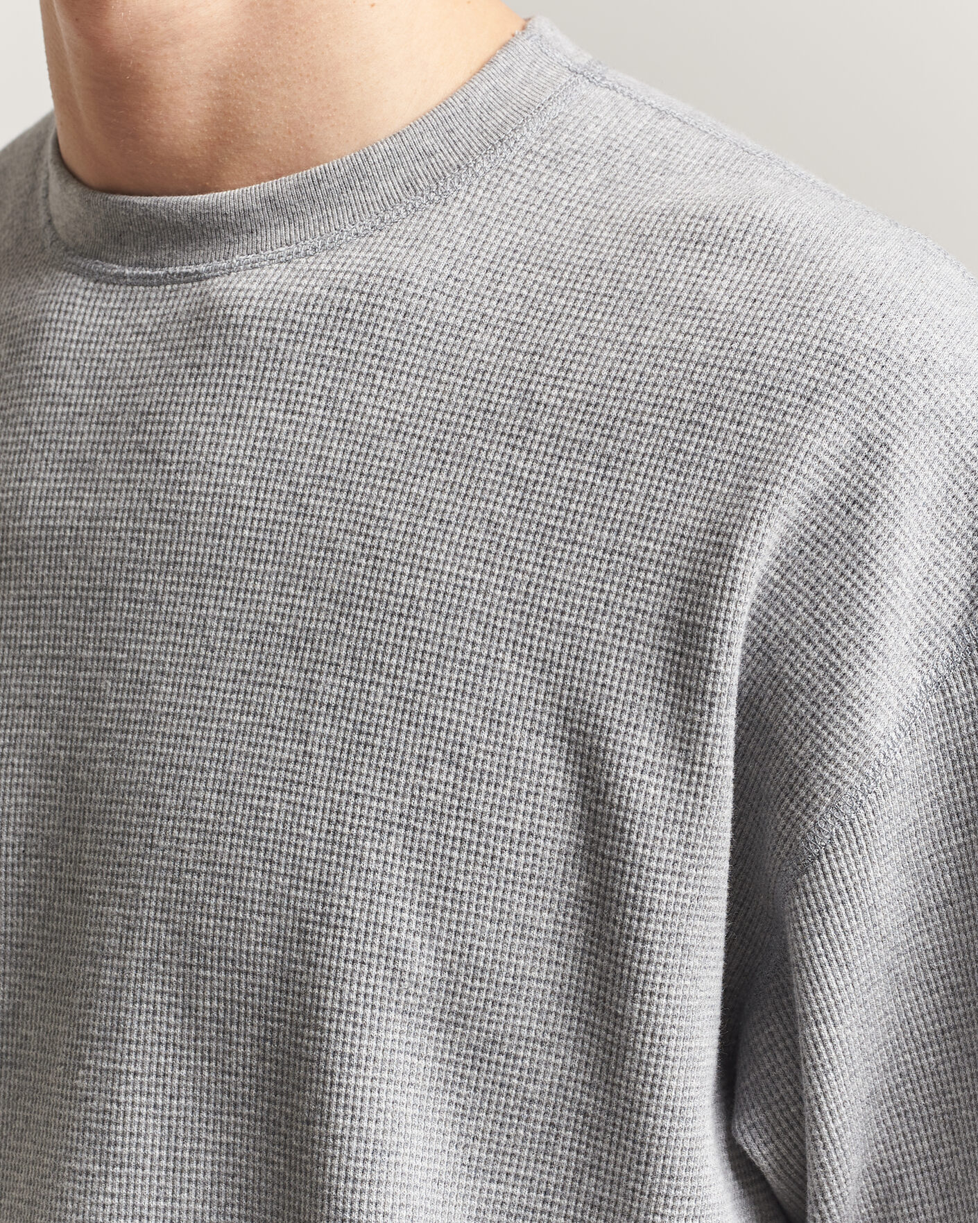 Uomini | T-shirt | orSlow | Waffle Cotton T-Shirt Heather Gray