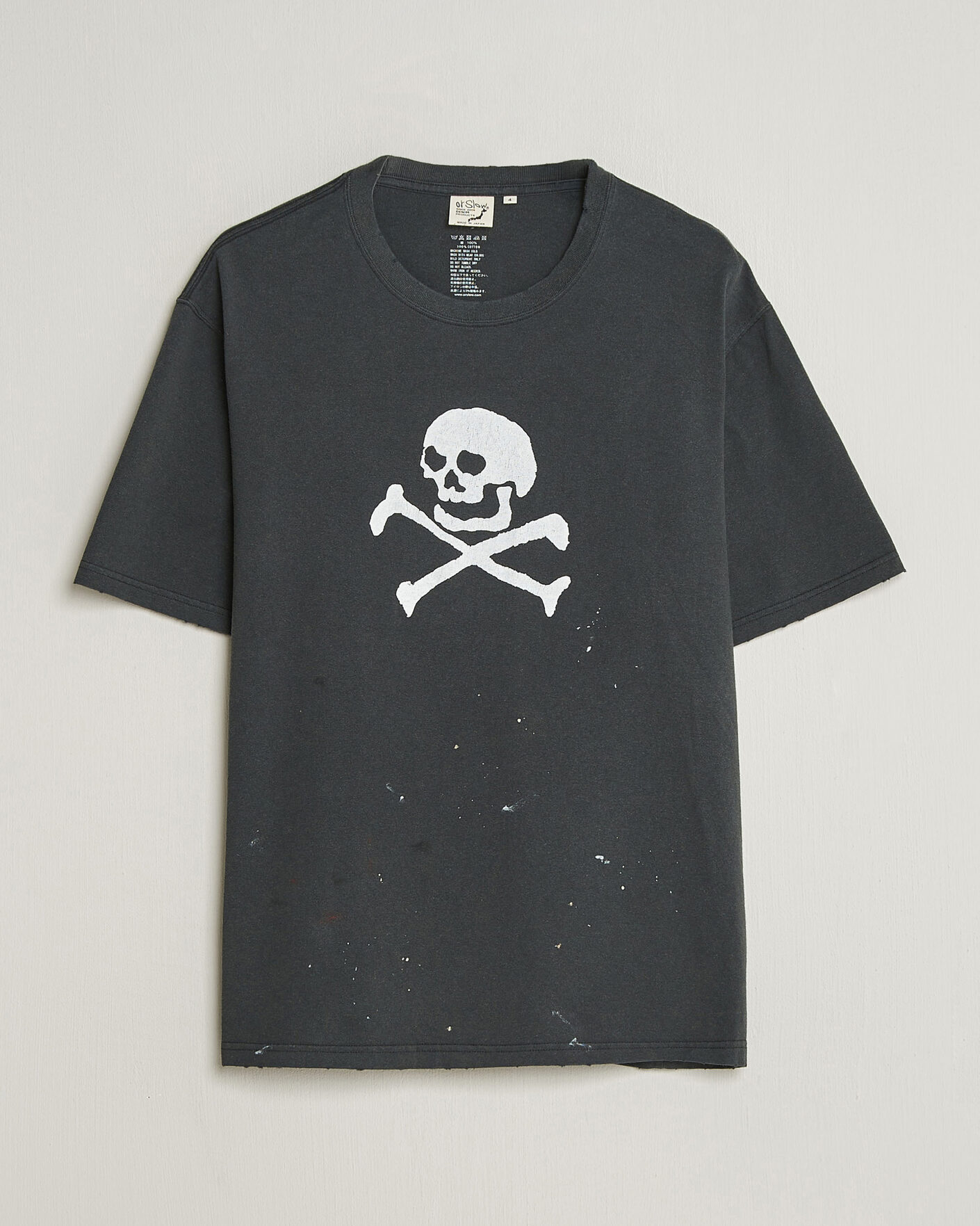 Uomini | T-shirt | orSlow | Vintage Skull Print T-Shirt Black