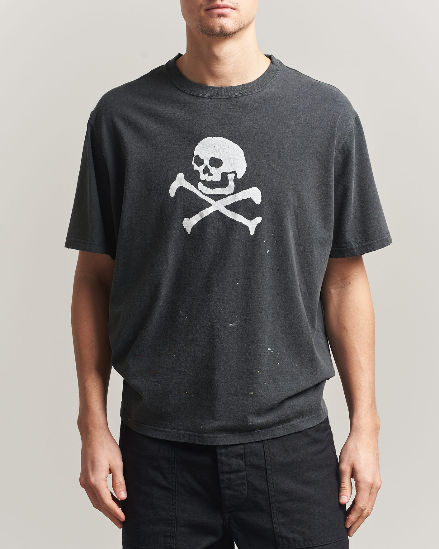 Uomini | T-shirt | orSlow | Vintage Skull Print T-Shirt Black