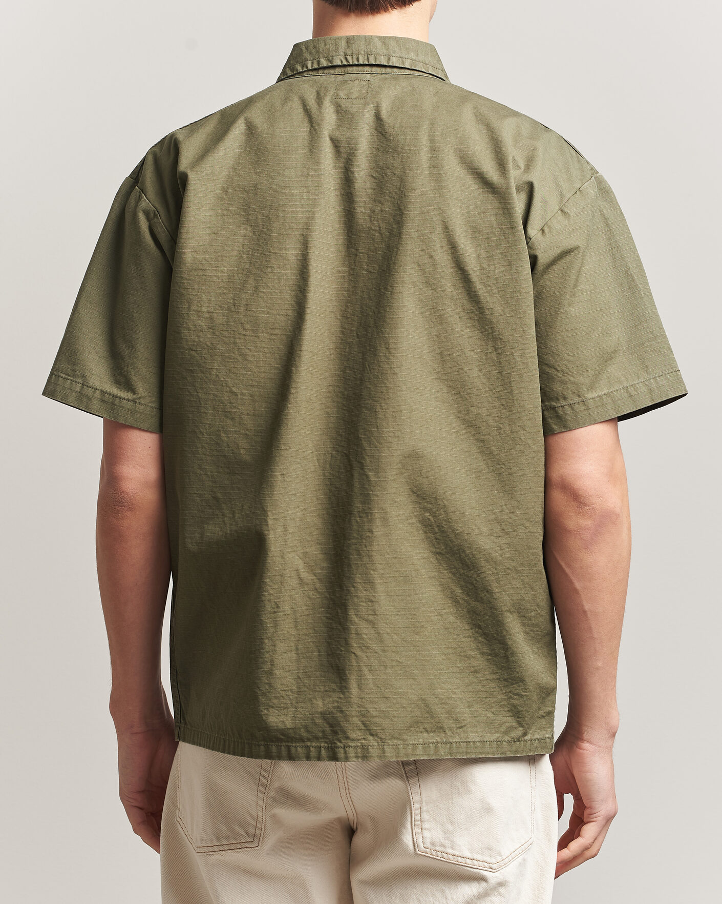 Uomini | Camicie | orSlow | Short Sleeve Utility Shirt Army Green