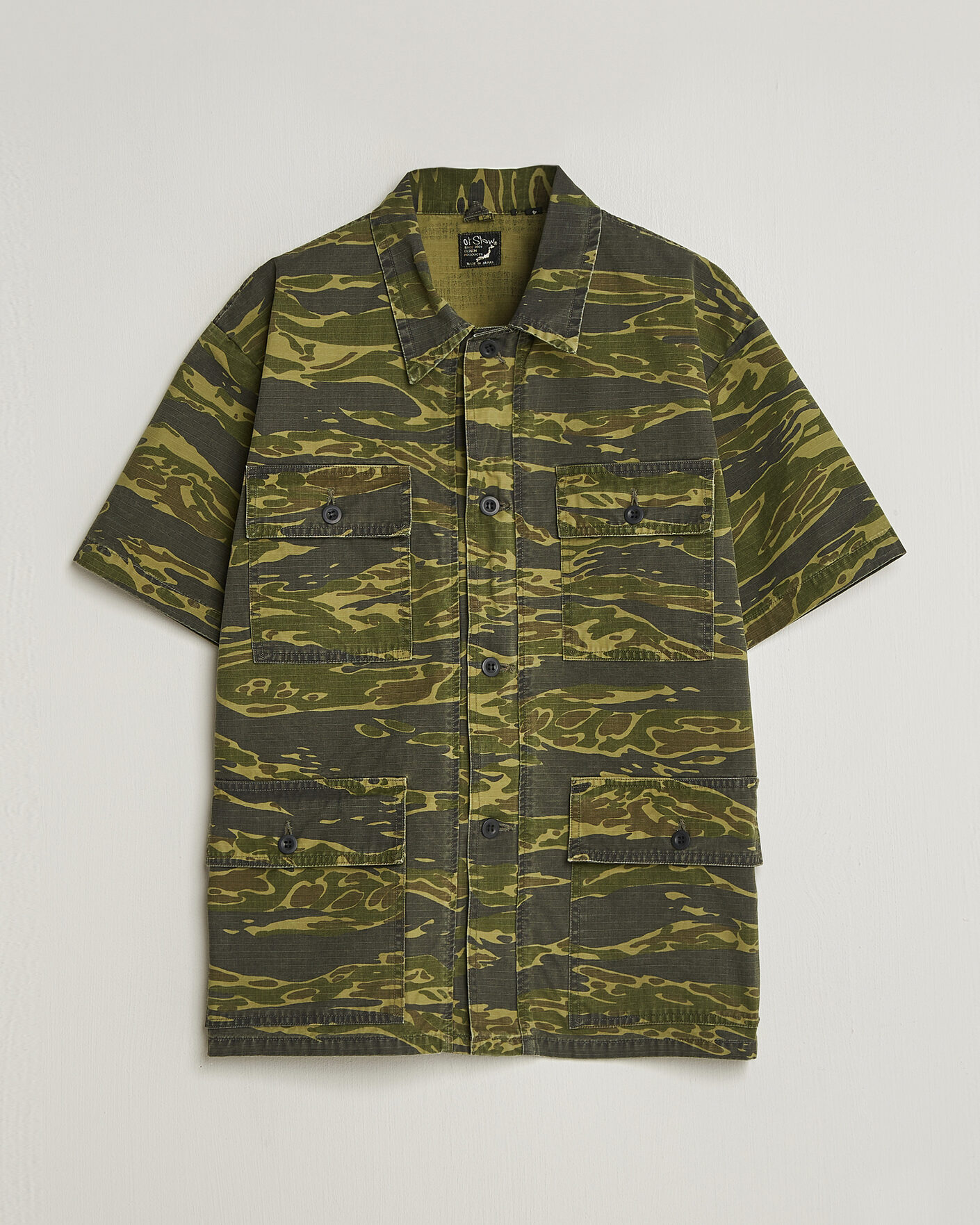 Uomini | Camicie | orSlow | Short Sleeve Utility Shirt Tiger Camo
