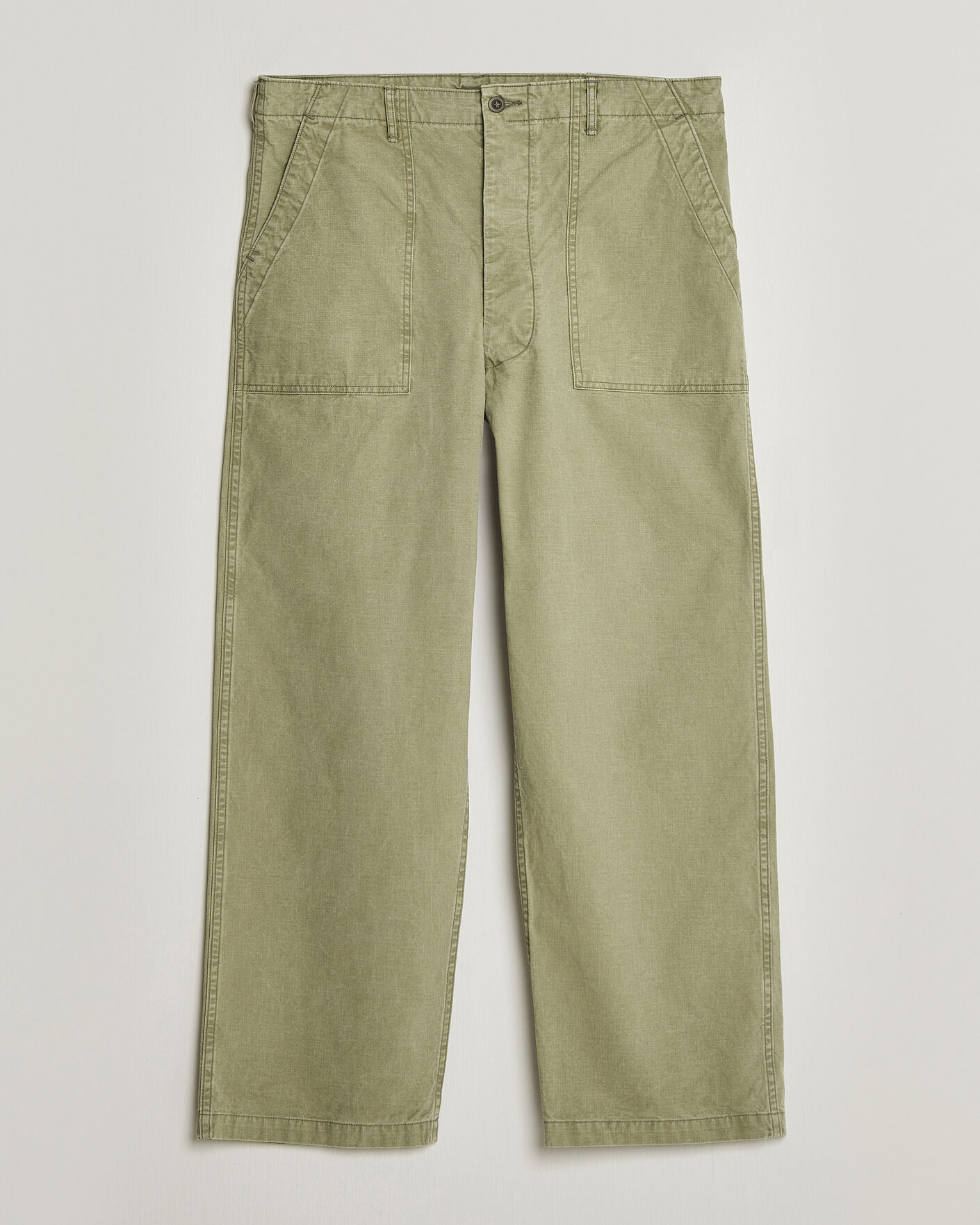 Uomini | Pantaloni | orSlow | Summer Fatigue Pants Washed Army Green