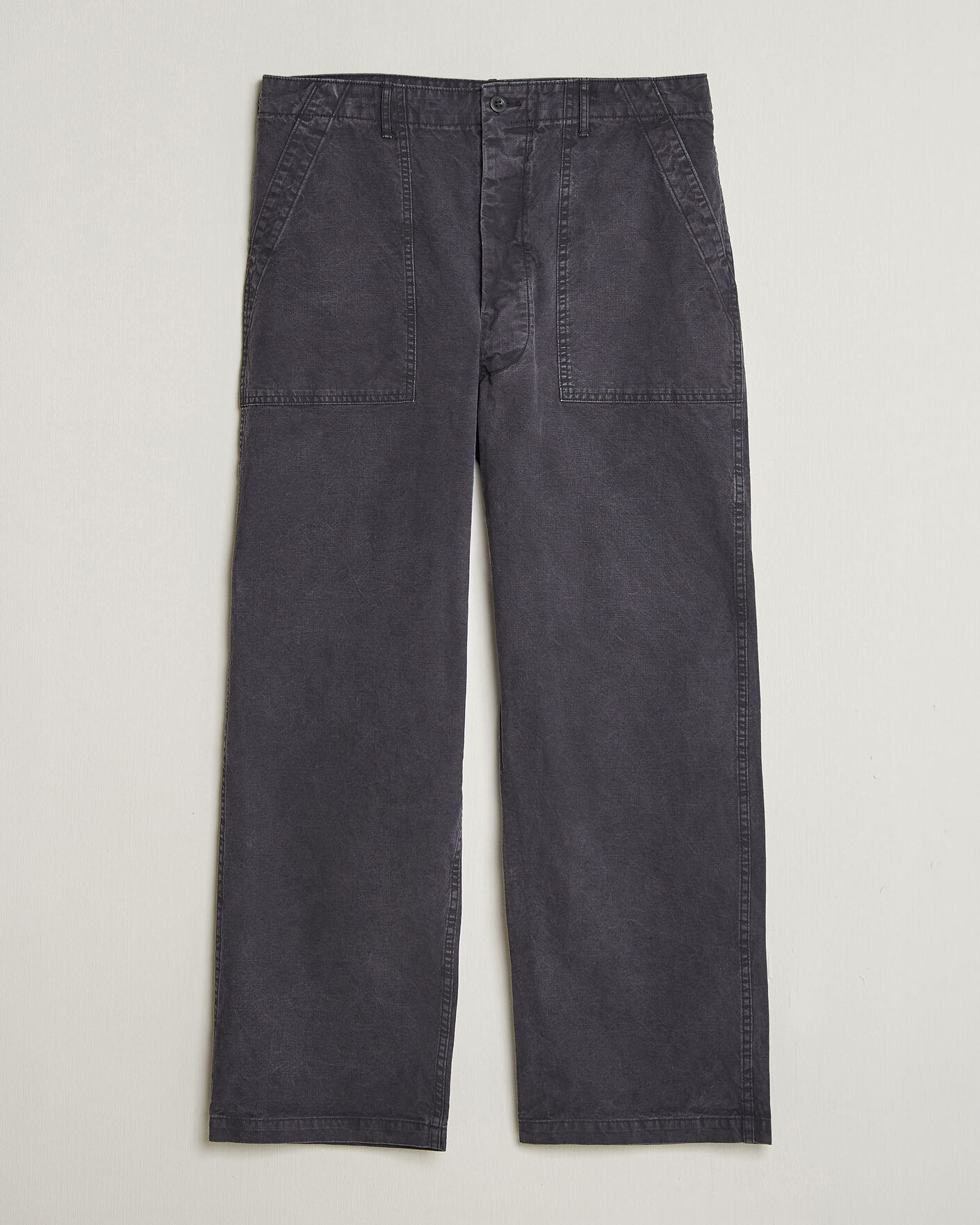 Uomini | Pantaloni | orSlow | Summer Fatigue Pants Washed Black