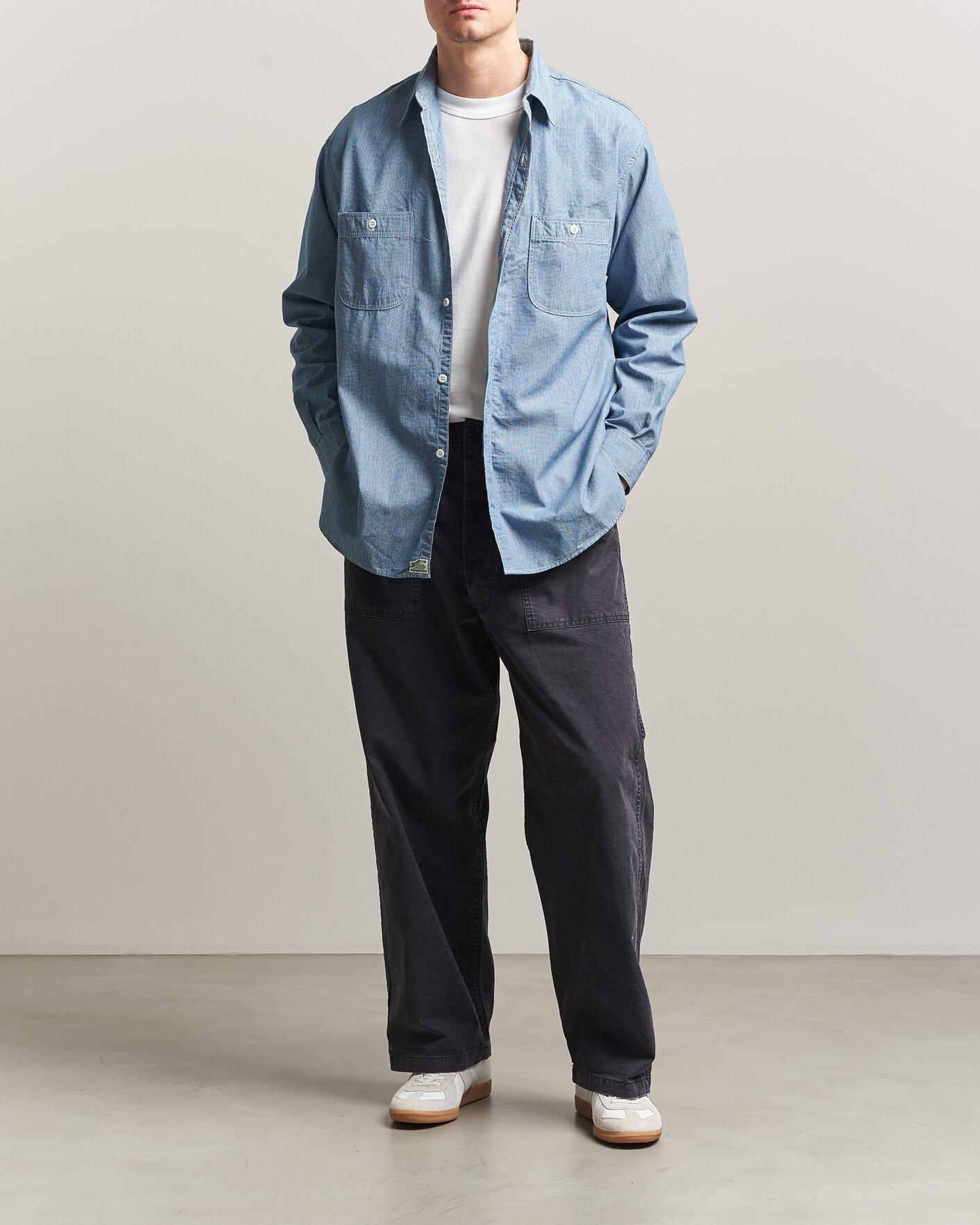 Uomini | Pantaloni | orSlow | Summer Fatigue Pants Washed Black