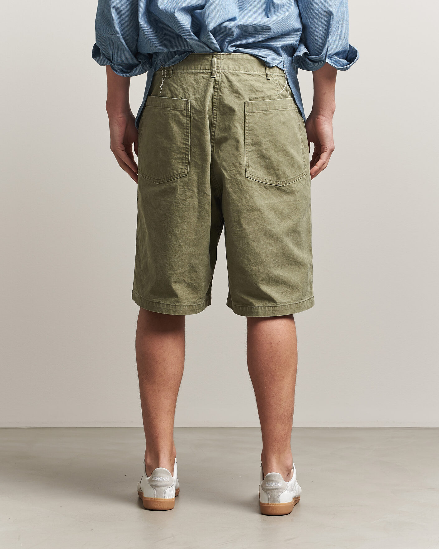Uomini | Pantaloncini | orSlow | Summer Fatigue Shorts Washed Army Green