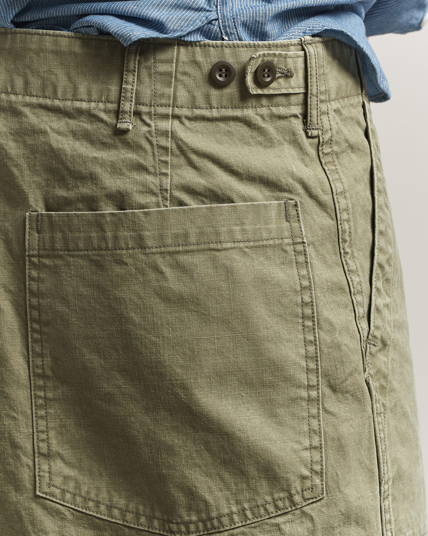 Uomini | Pantaloncini | orSlow | Summer Fatigue Shorts Washed Army Green