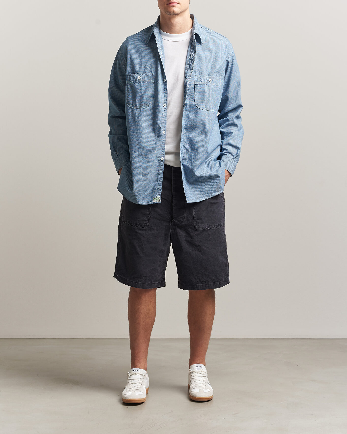 Uomini | Pantaloncini | orSlow | Summer Fatigue Shorts Washed Black