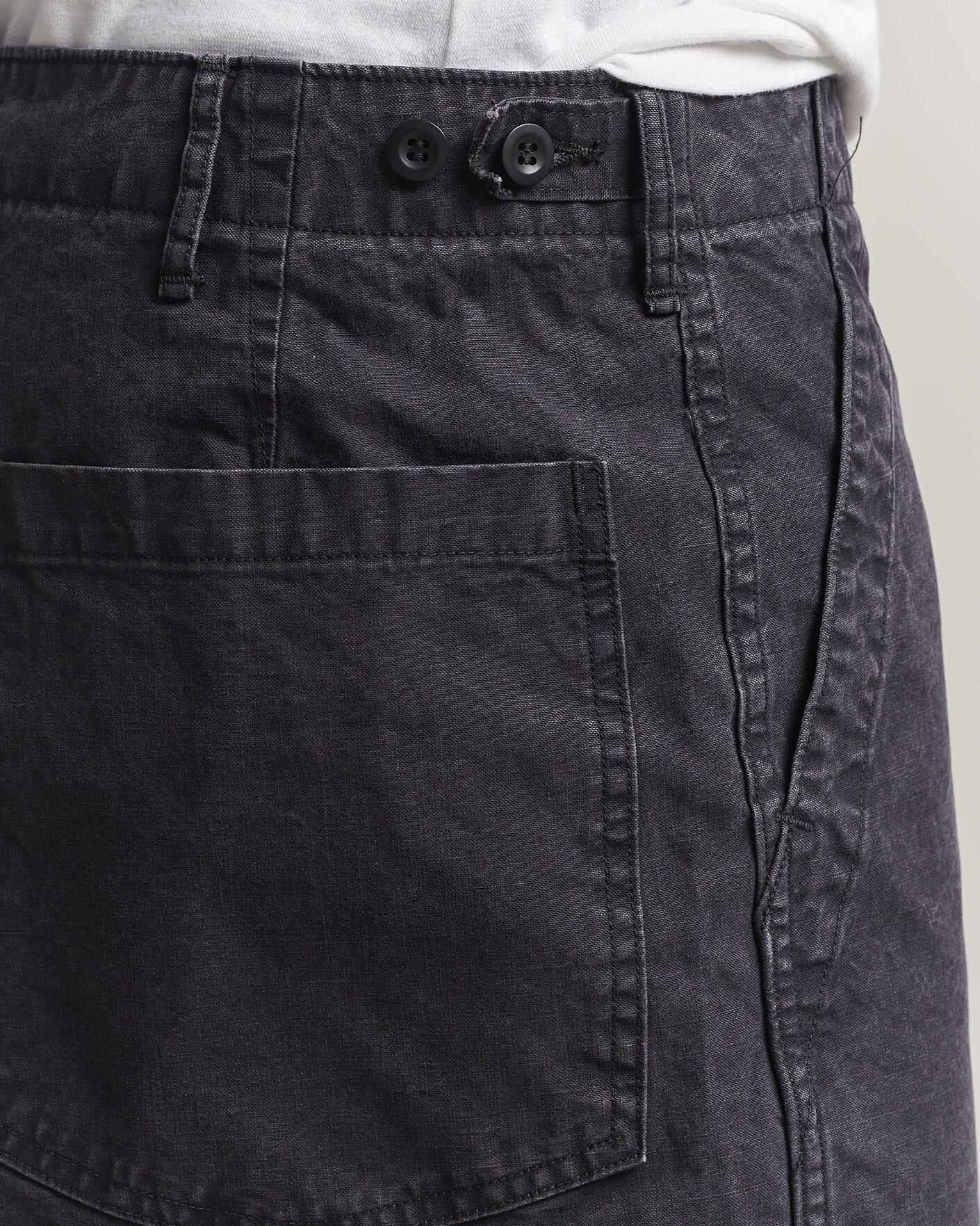 Uomini | Pantaloncini | orSlow | Summer Fatigue Shorts Washed Black