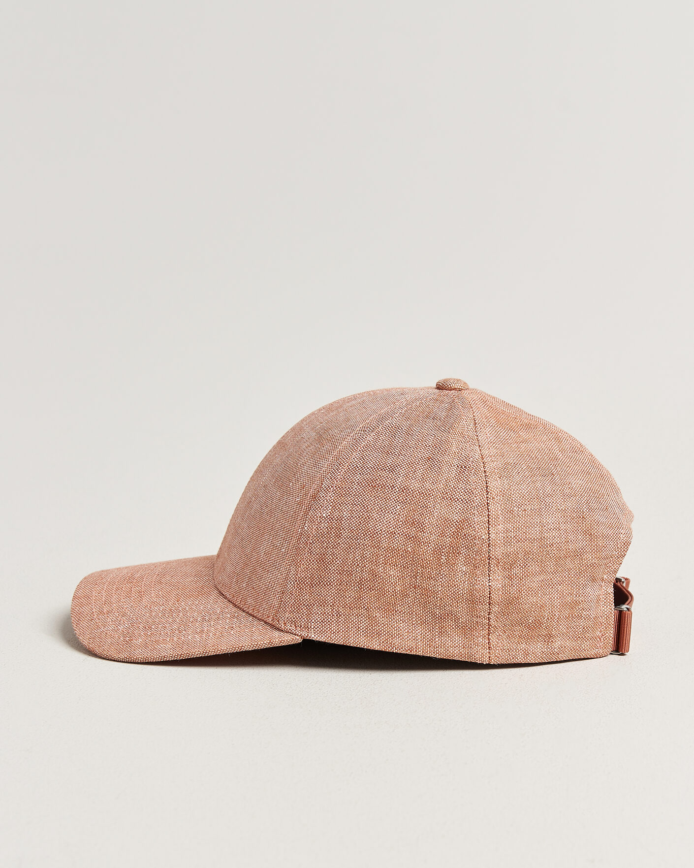 Uomini | Cappelli & Berretti | Varsity Headwear | Linen Baseball Cap Pale Rust