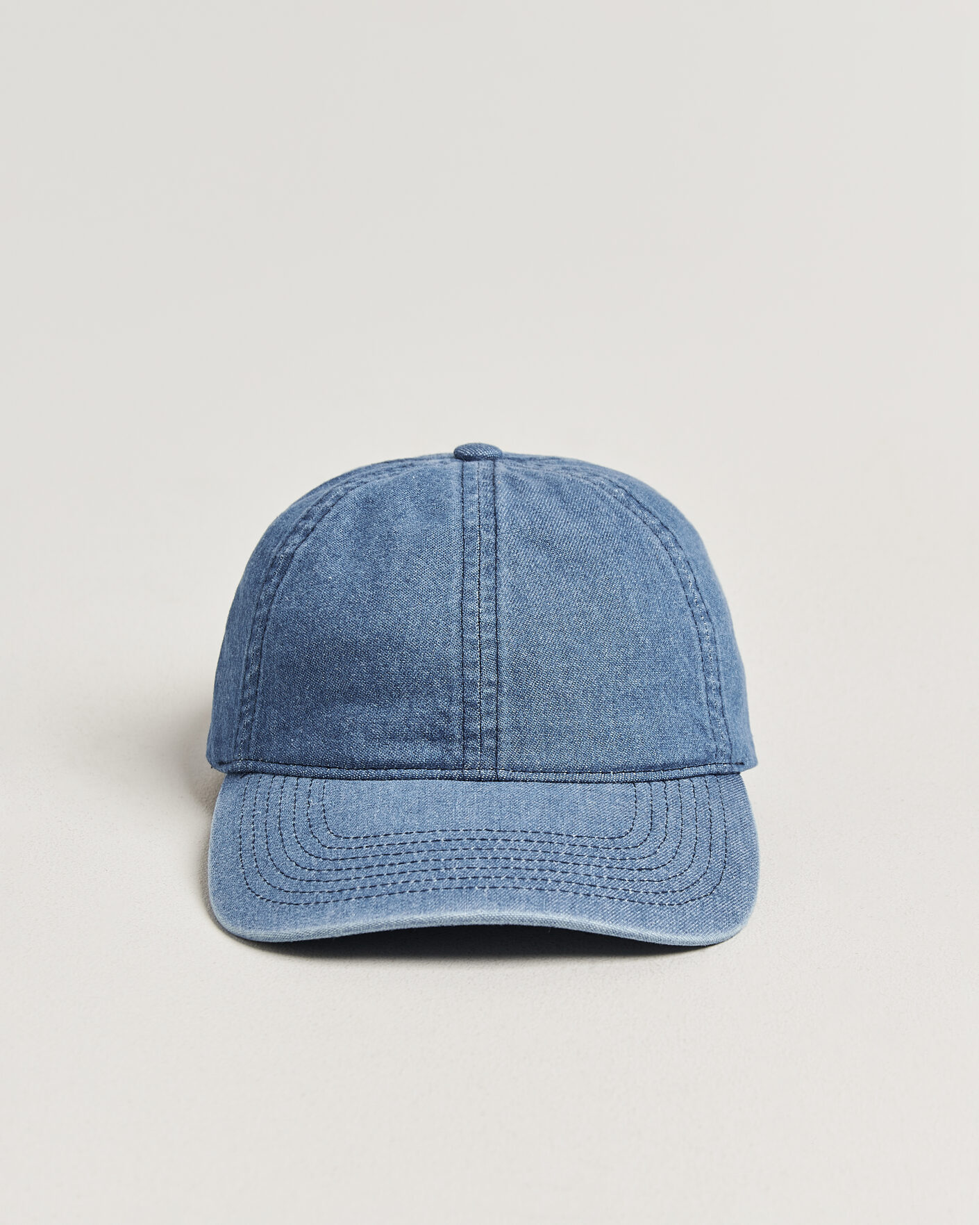 Uomini | Cappelli & Berretti | Varsity Headwear | Washed Denim Baseball Cap Indigo