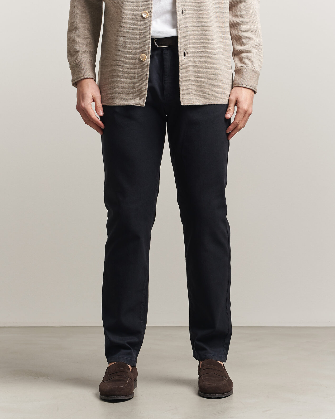 Uomini | Pantaloni | Oscar Jacobson | Slim Fit 5-Pocket Chino Navy