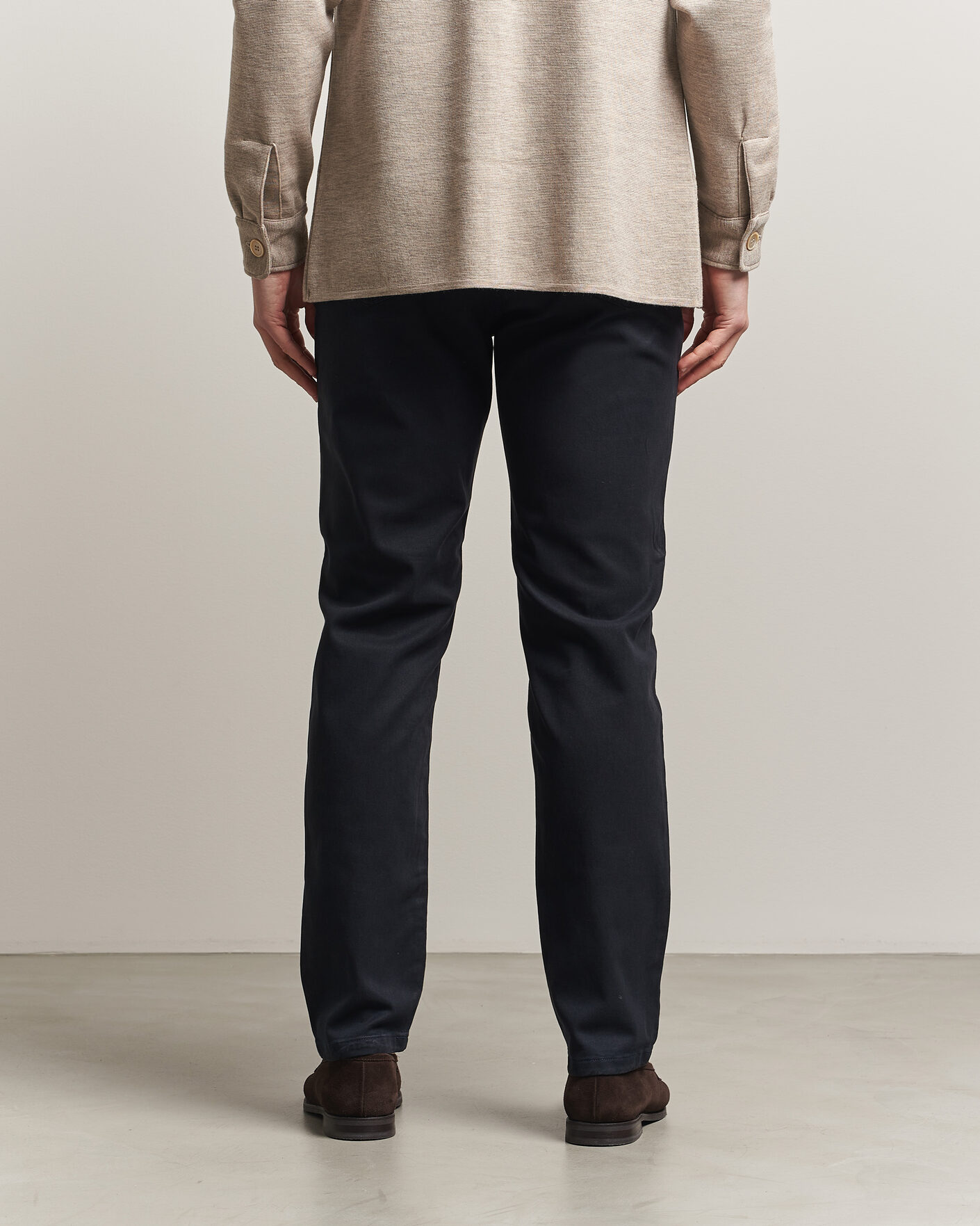 Uomini | Pantaloni | Oscar Jacobson | Slim Fit 5-Pocket Chino  Navy