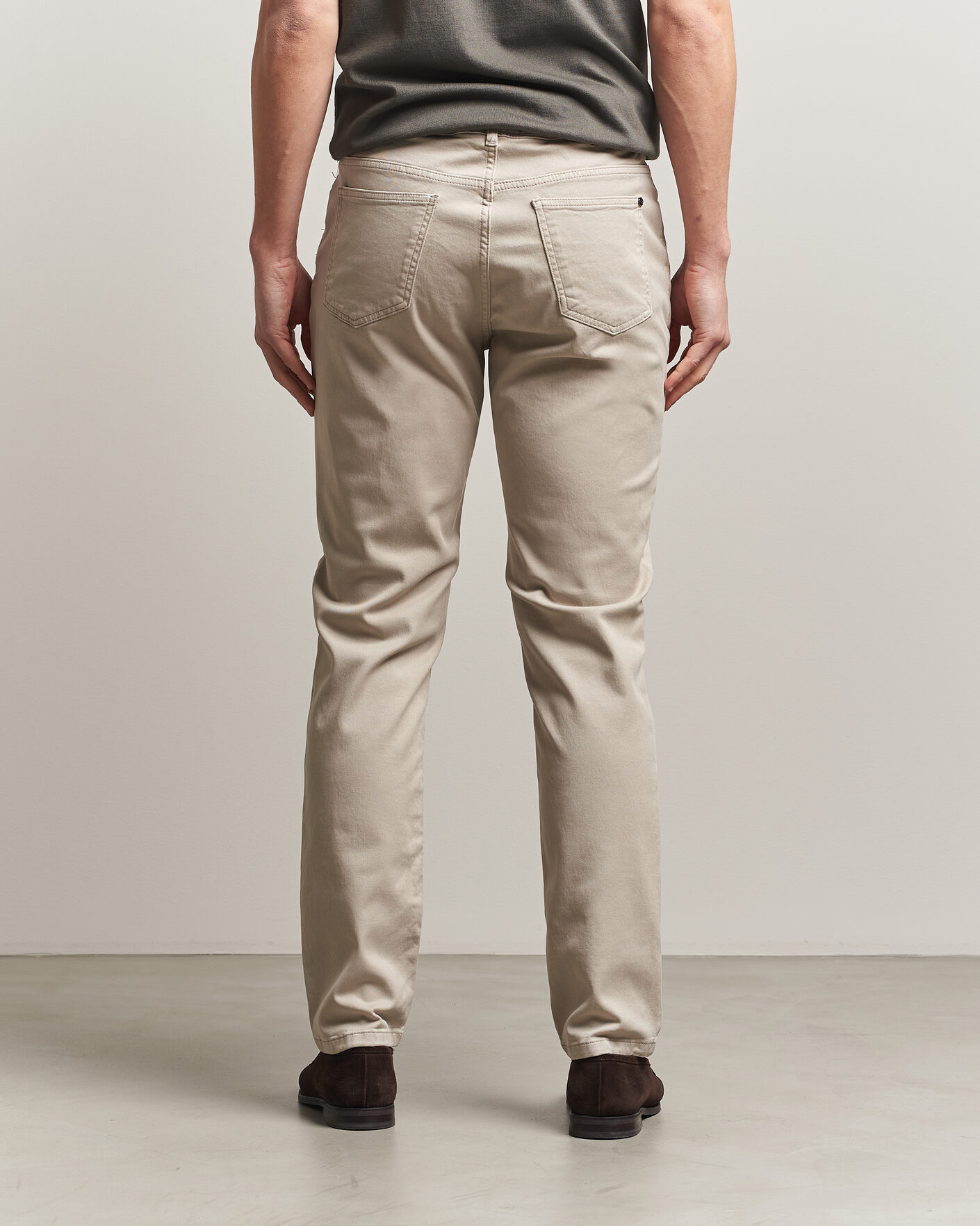 Uomini | Pantaloni | Oscar Jacobson | Slim Fit 5-Pocket Chino  Beige