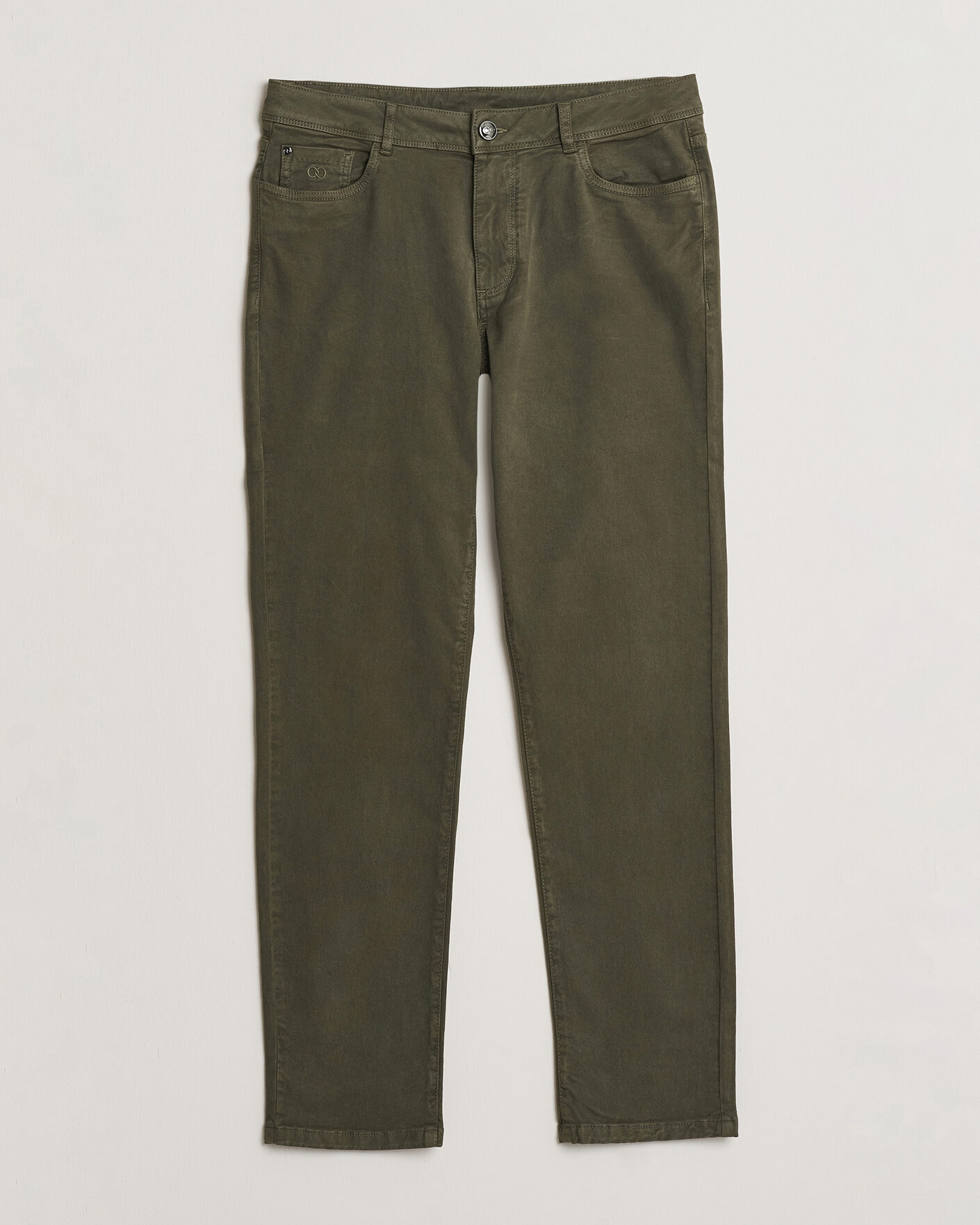 Uomini | Pantaloni | Oscar Jacobson | Slim Fit 5-Pocket Chino Olive