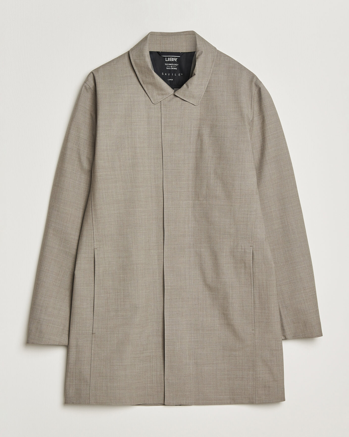 Uomini | Giacche | UBR | Sky Fall Savile Wool Waterproof Coat Sand