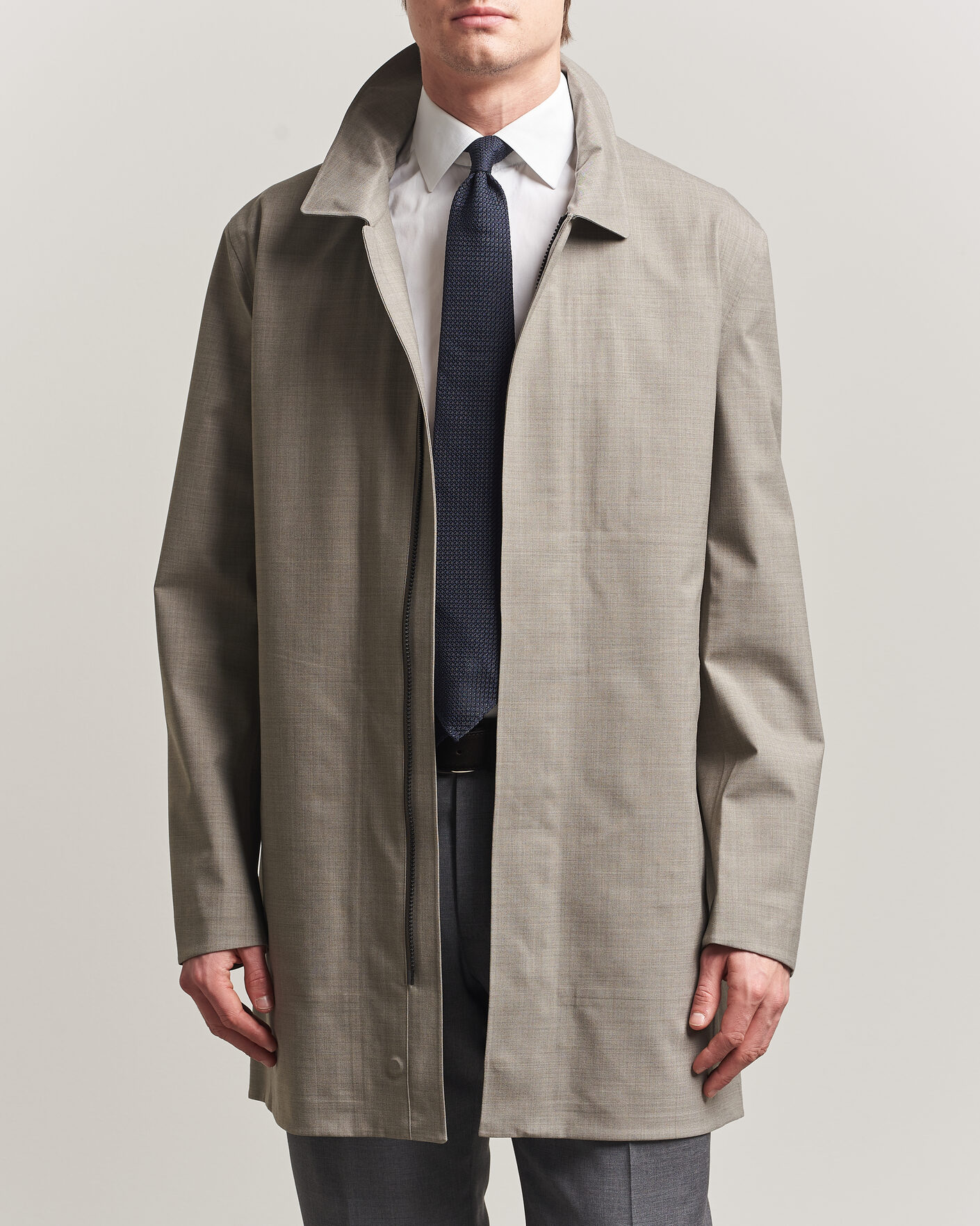 Uomini | Giacche | UBR | Sky Fall Savile Wool Waterproof Coat Sand
