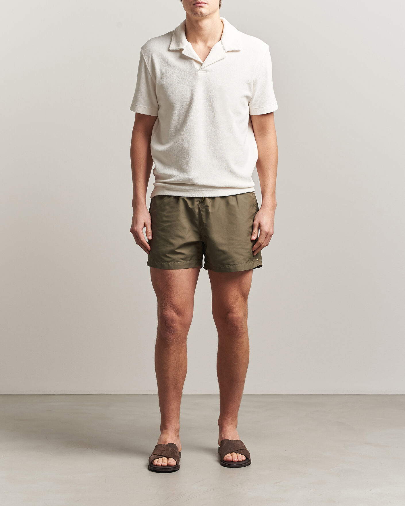 Uomini | Costumi da bagno | Orlebar Brown | Jack Solid Drawstring Swim Shorts Herbal Green