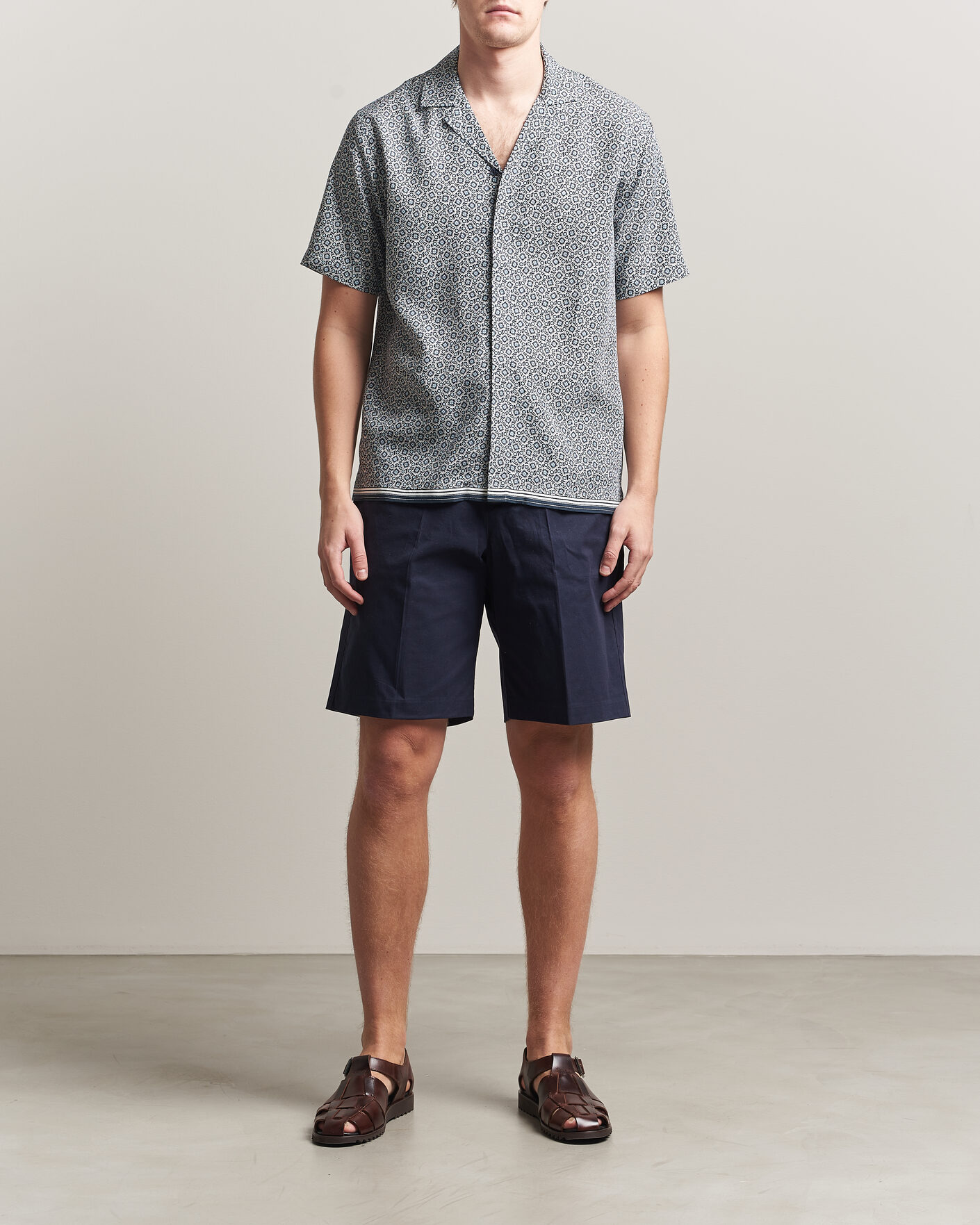 Uomini | Camicie | Orlebar Brown | Maitan Lyocel Petola Shirts Night Iris