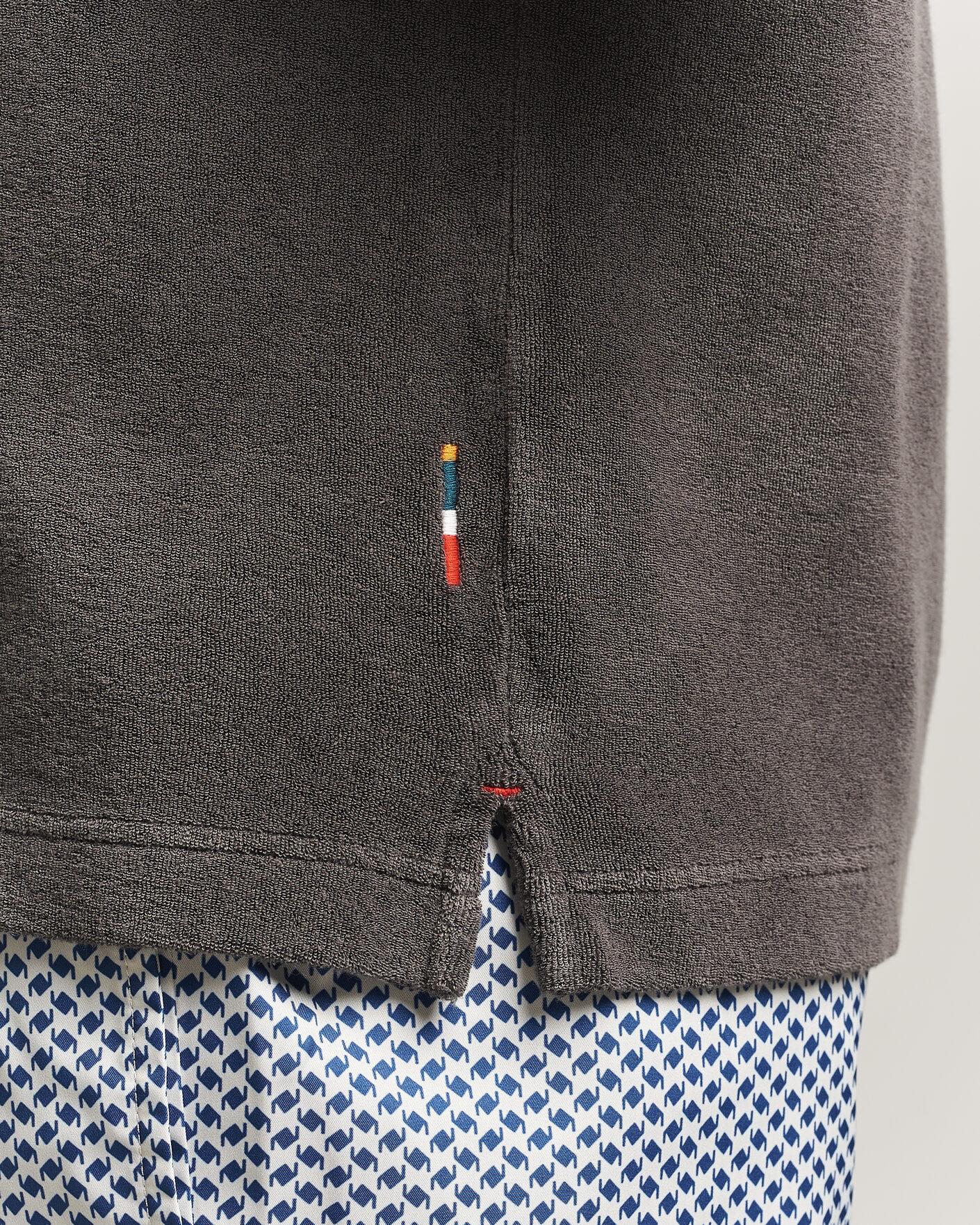 Uomini | Polo | Orlebar Brown | Terry Resort Polo Elephant Grey