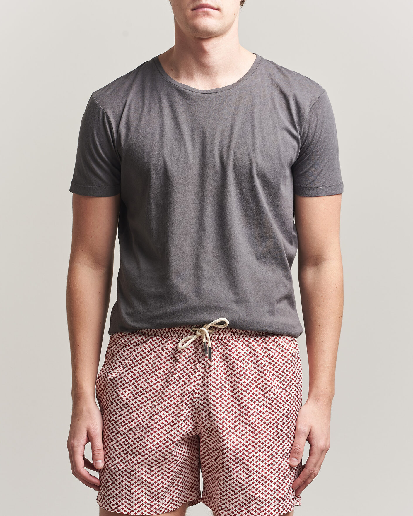 Uomini | T-shirt | Orlebar Brown | OB Crew T-Shirt Elephant Grey